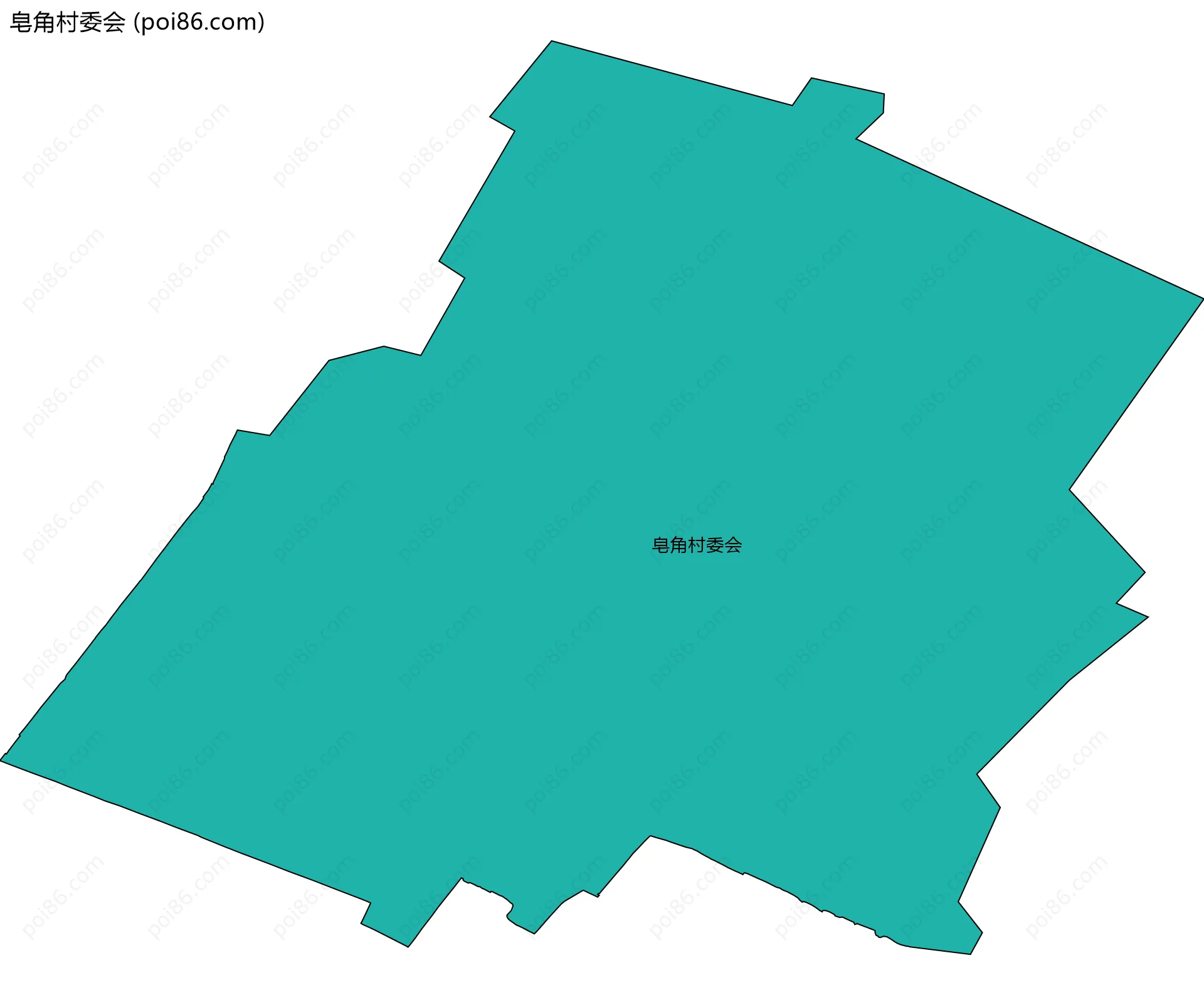 皂角村委会边界地图