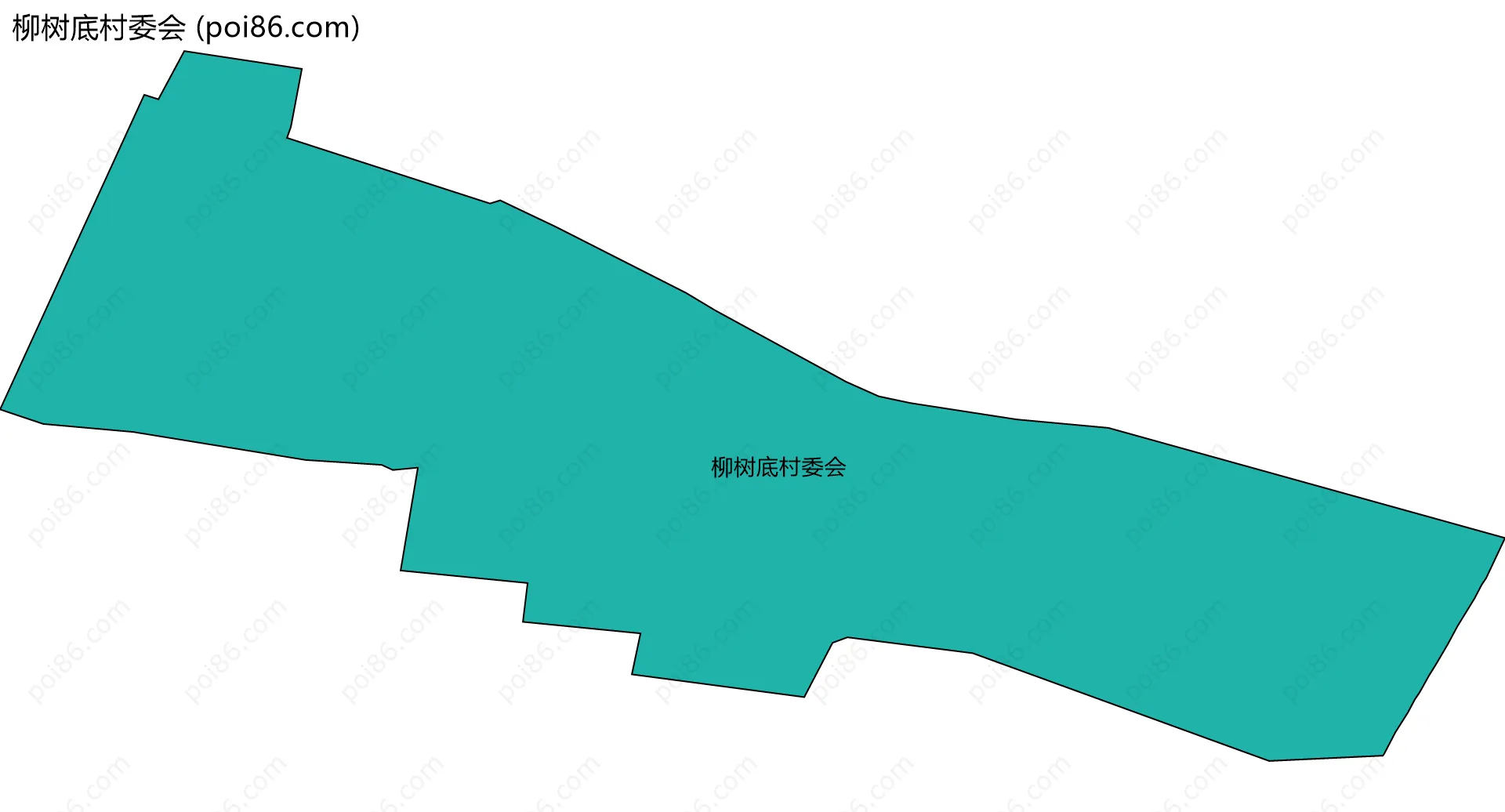 柳树底村委会边界地图