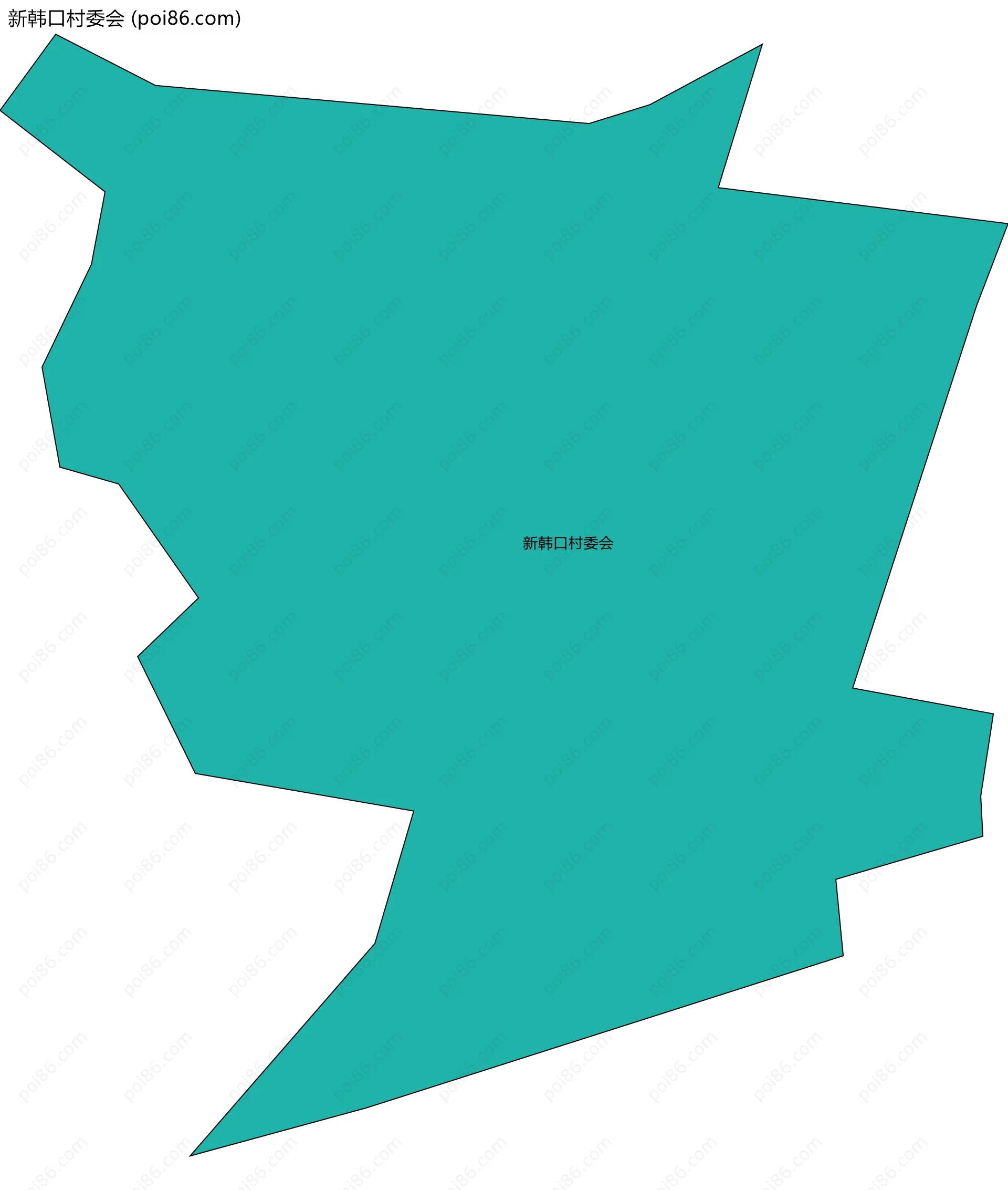 新韩口村委会边界地图