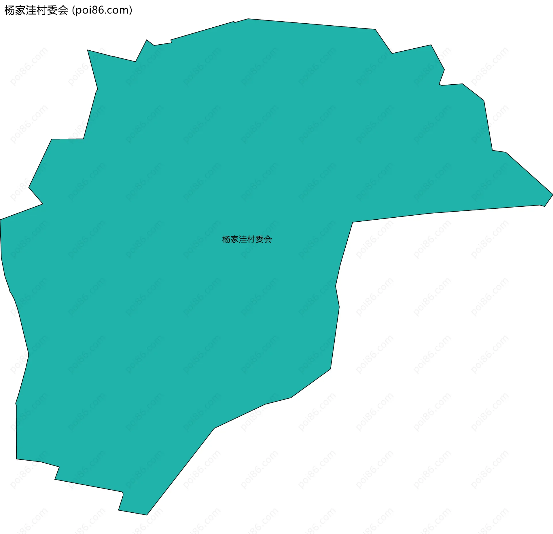 杨家洼村委会边界地图
