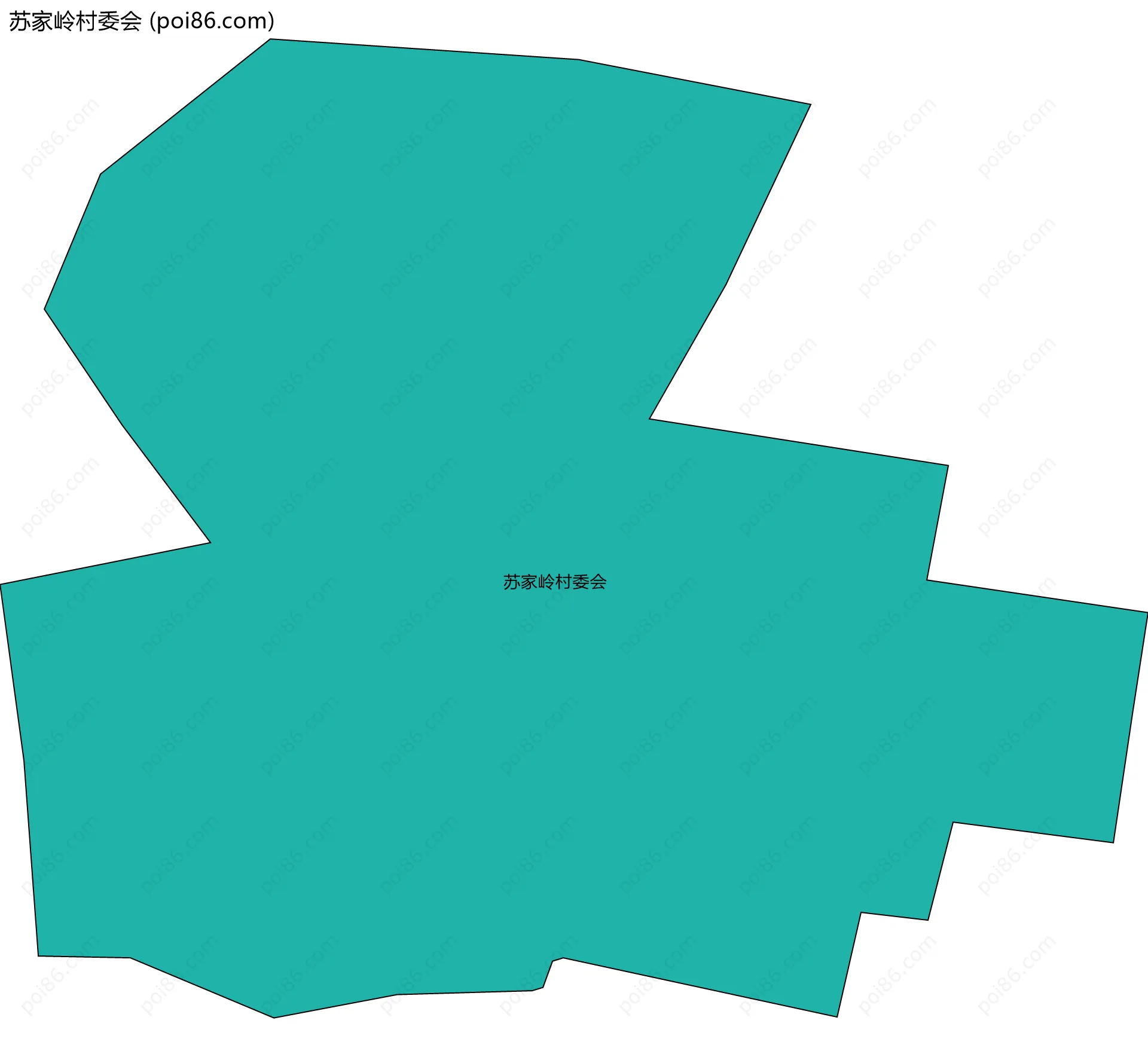 苏家岭村委会边界地图