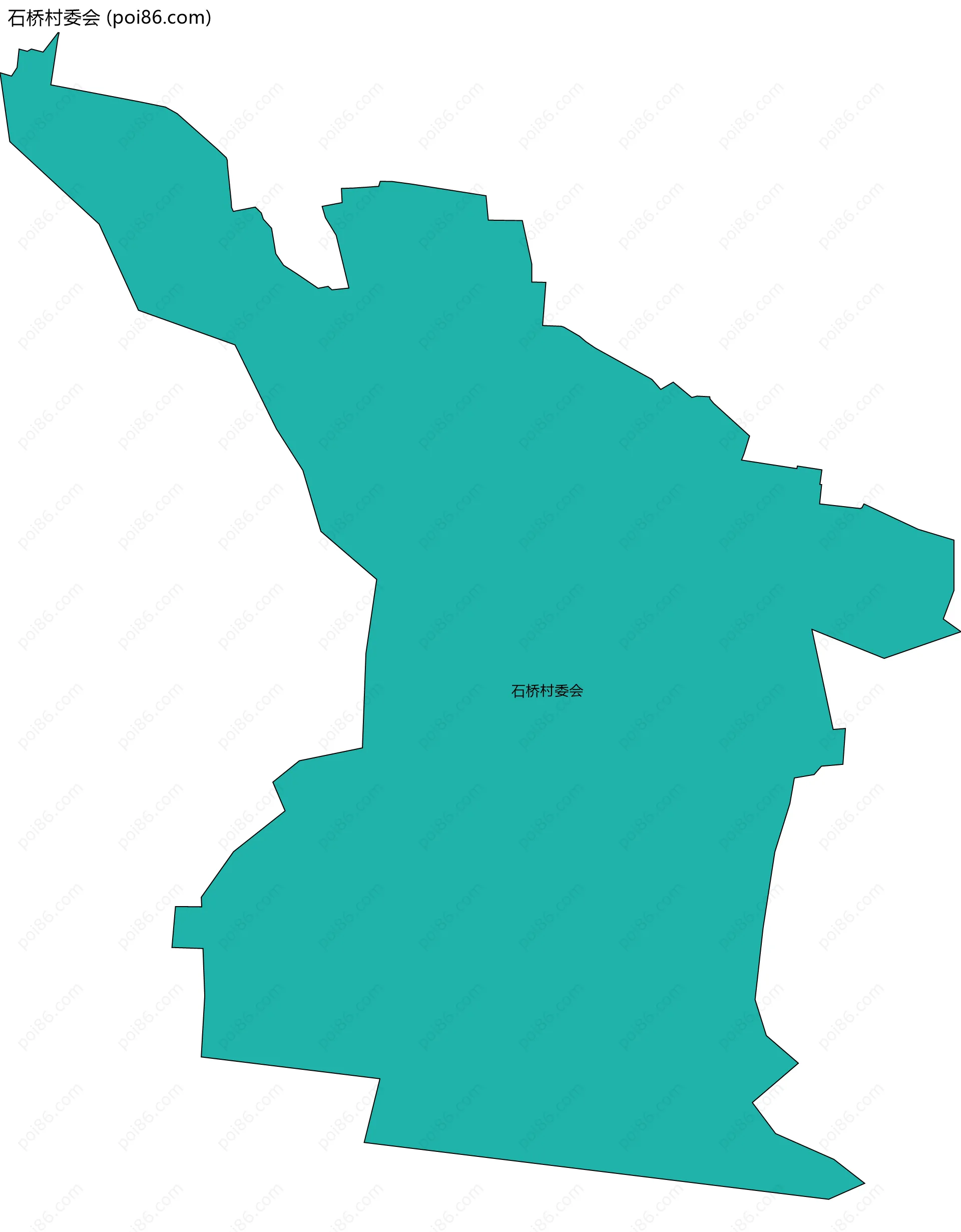 石桥村委会边界地图