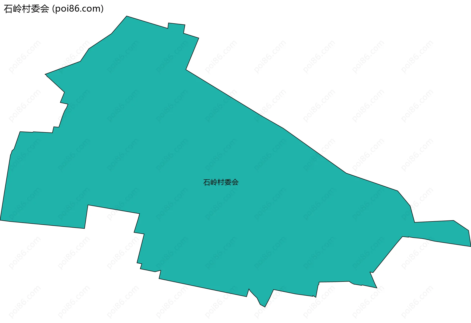 石岭村委会边界地图