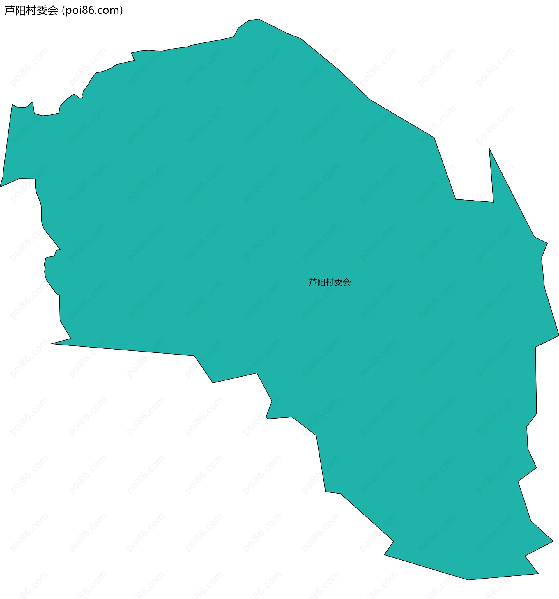 芦阳村委会边界地图