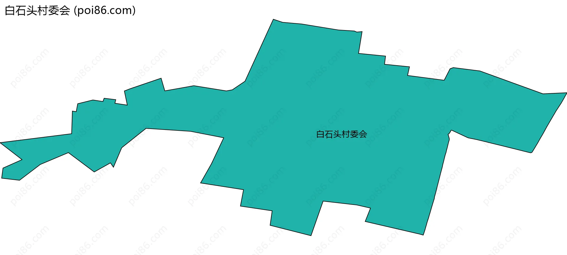 白石头村委会边界地图