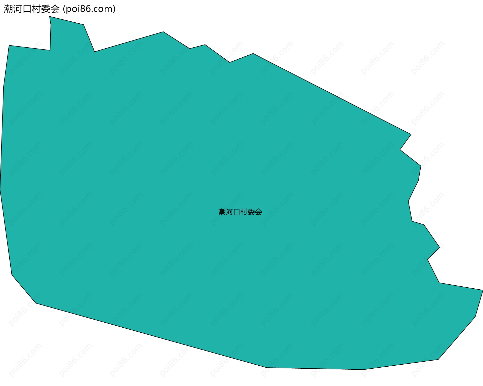 潮河口村委会边界地图