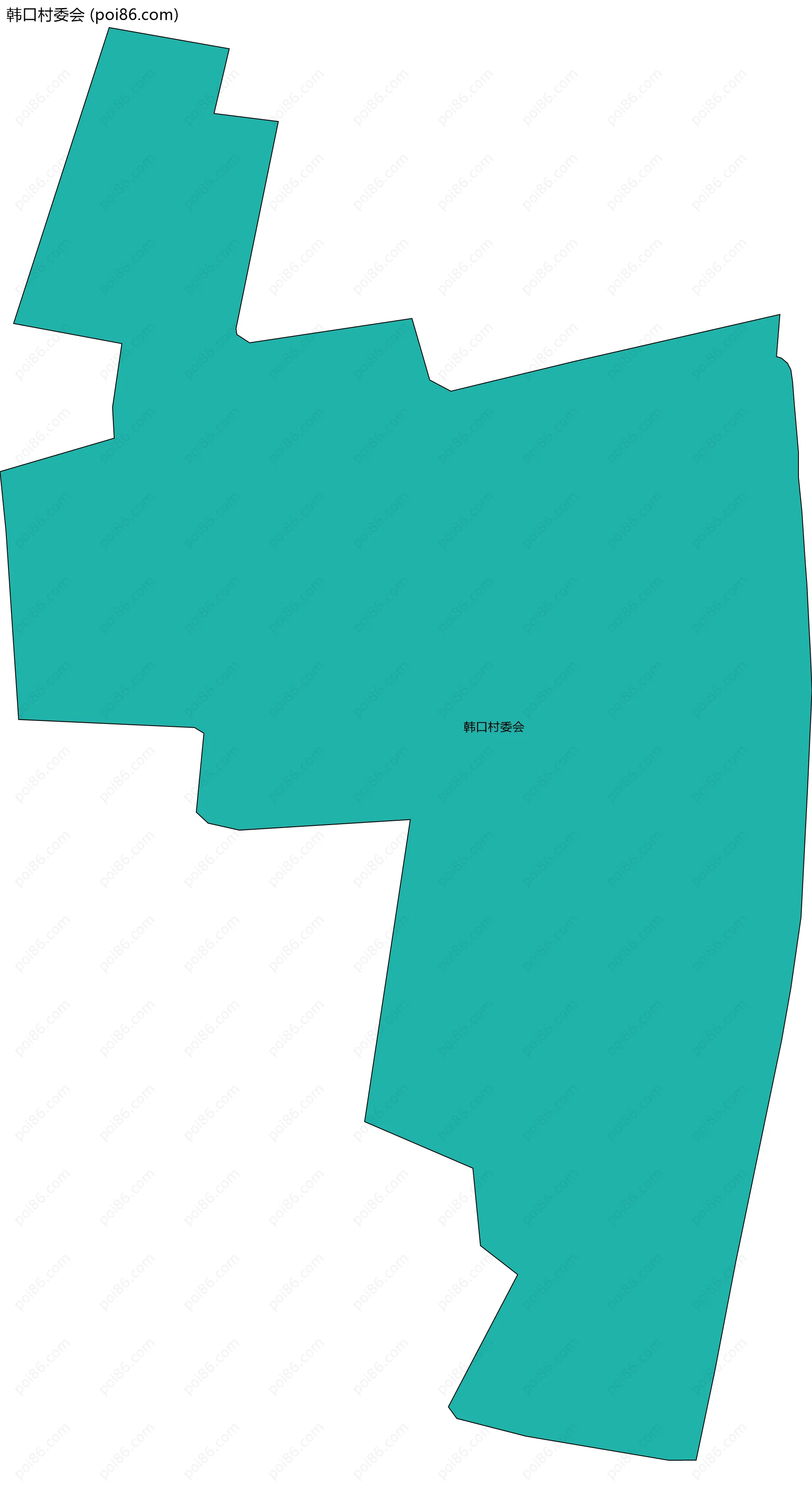 韩口村委会边界地图