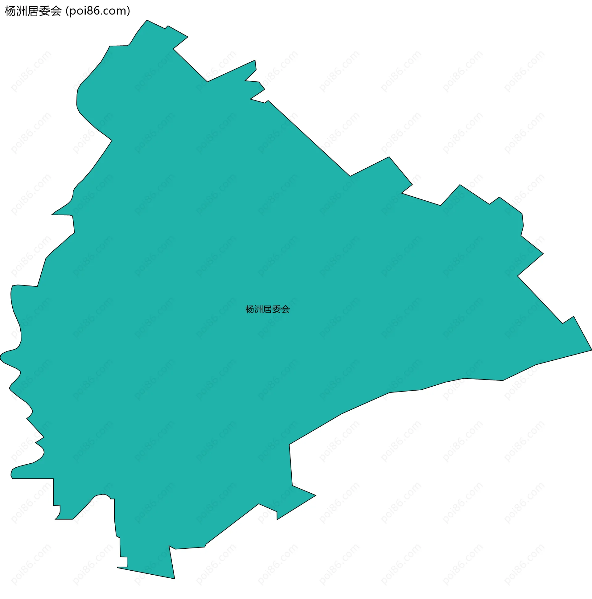 杨洲居委会边界地图