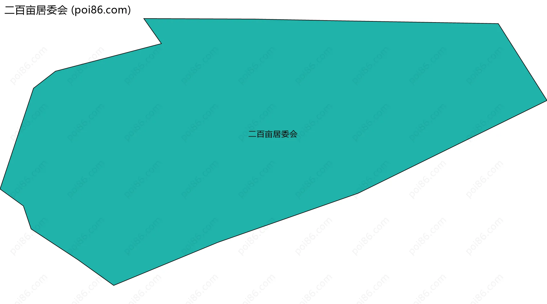 二百亩居委会边界地图