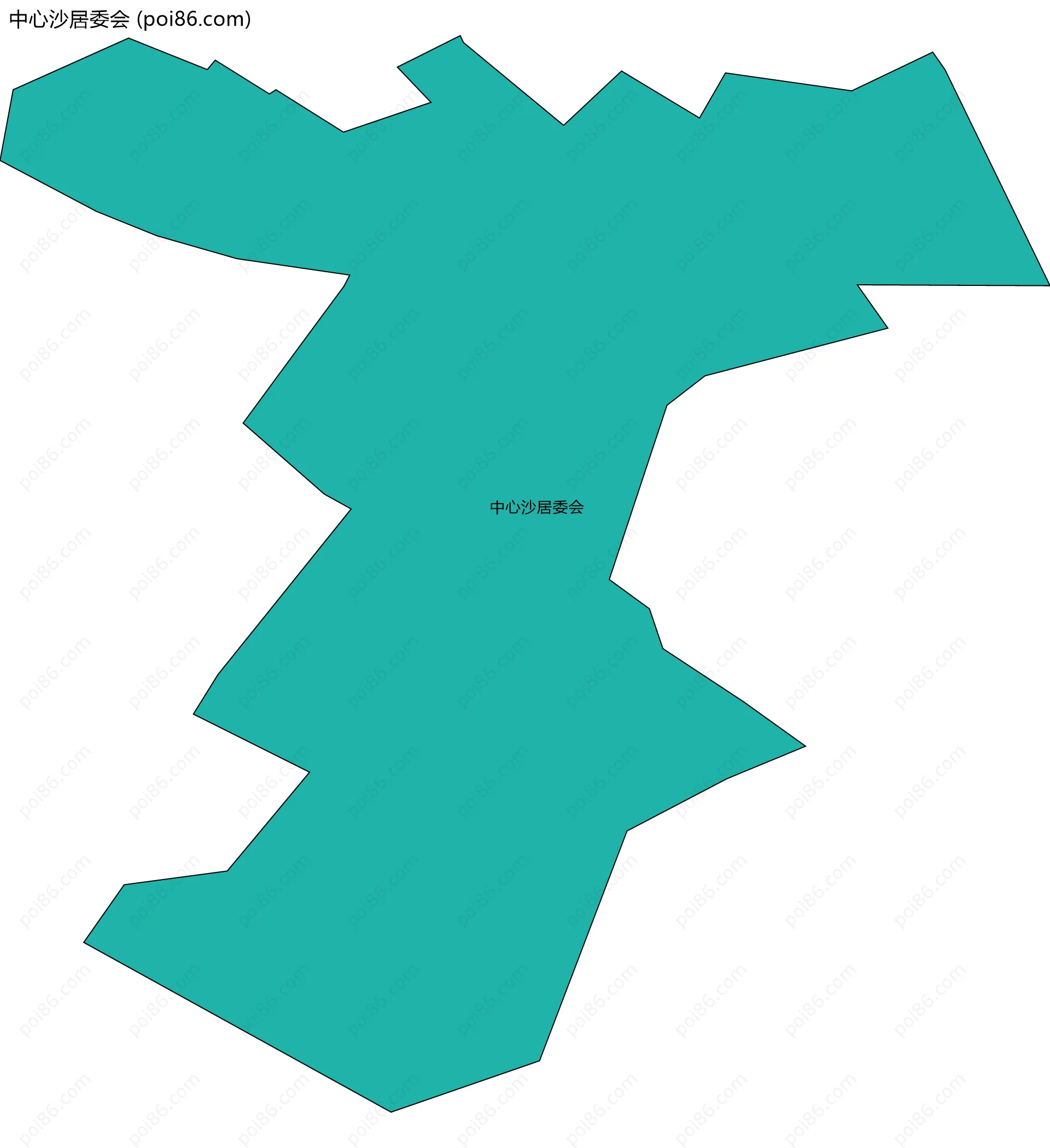 中心沙居委会边界地图