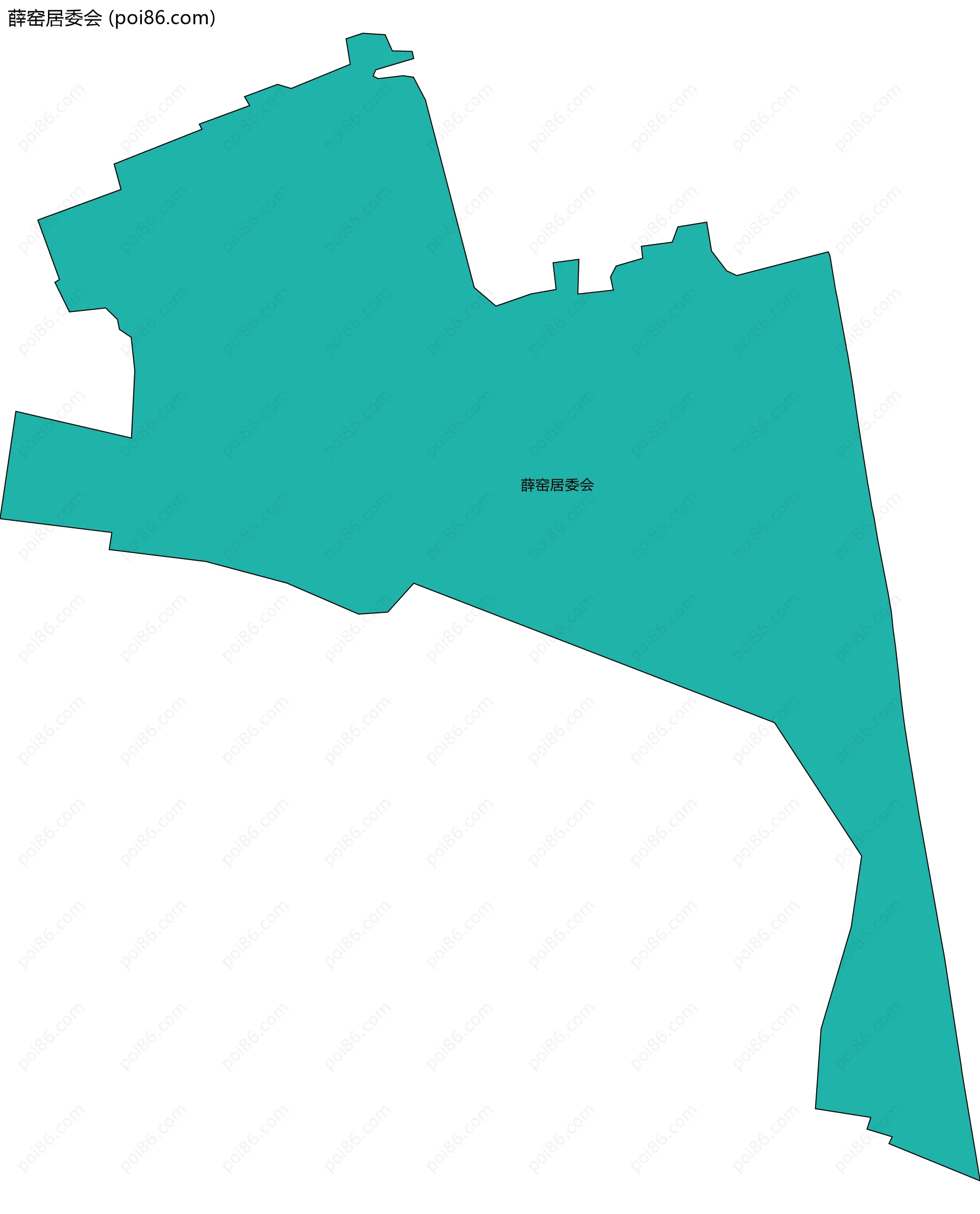 薛窑居委会边界地图