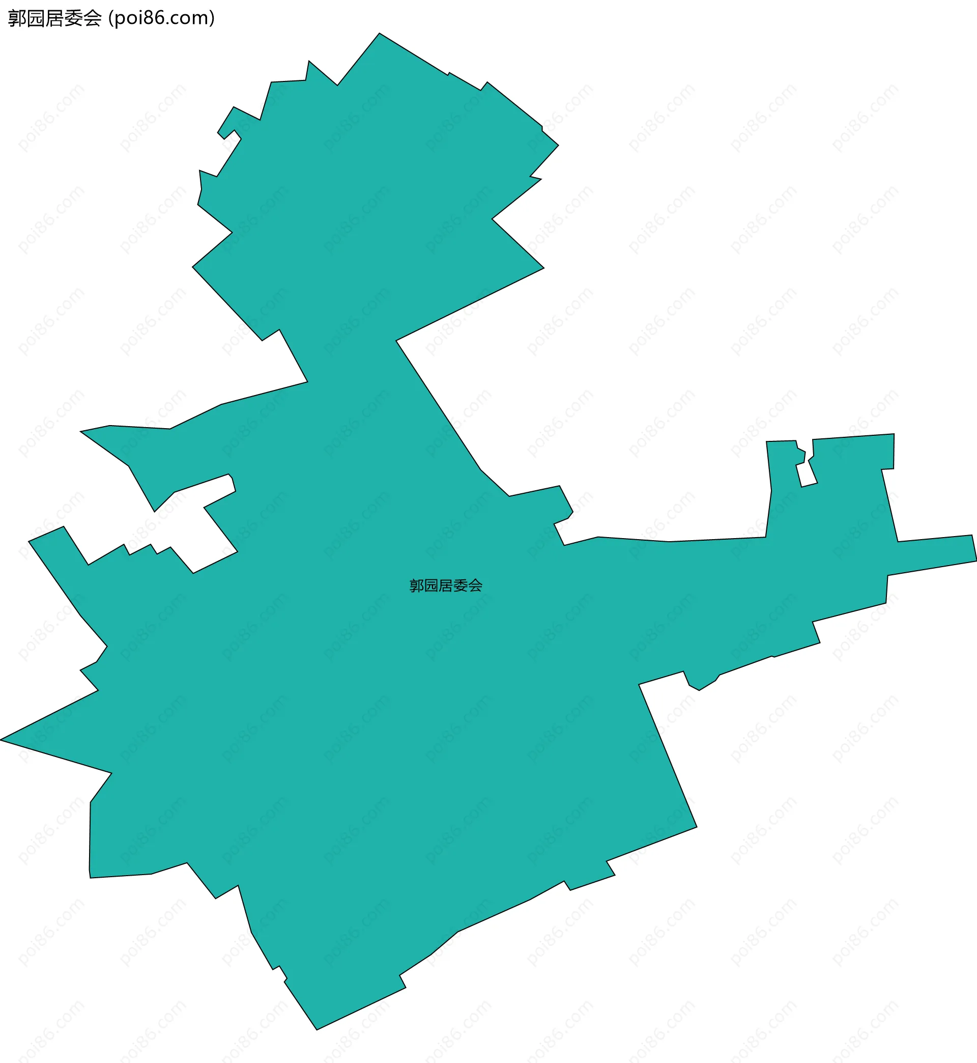 郭园居委会边界地图