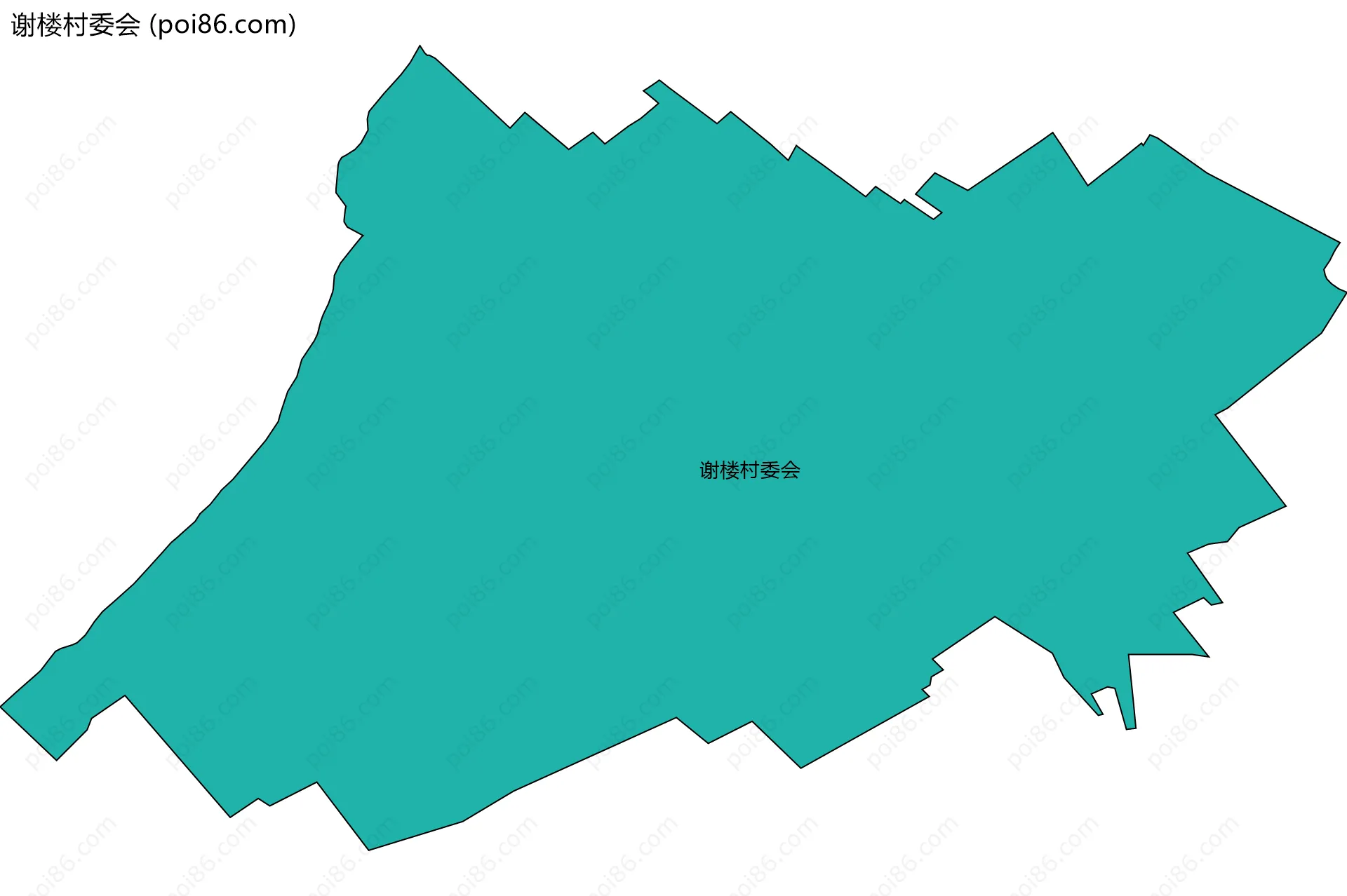 谢楼村委会边界地图