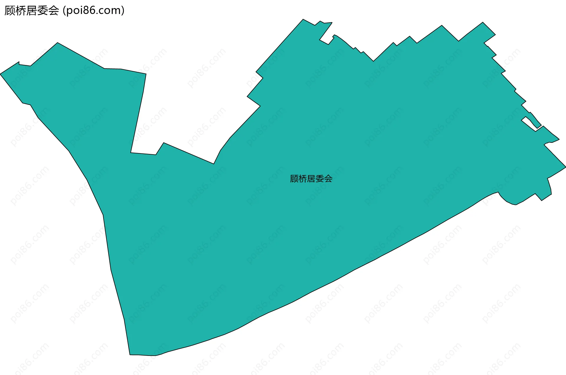 顾桥居委会边界地图