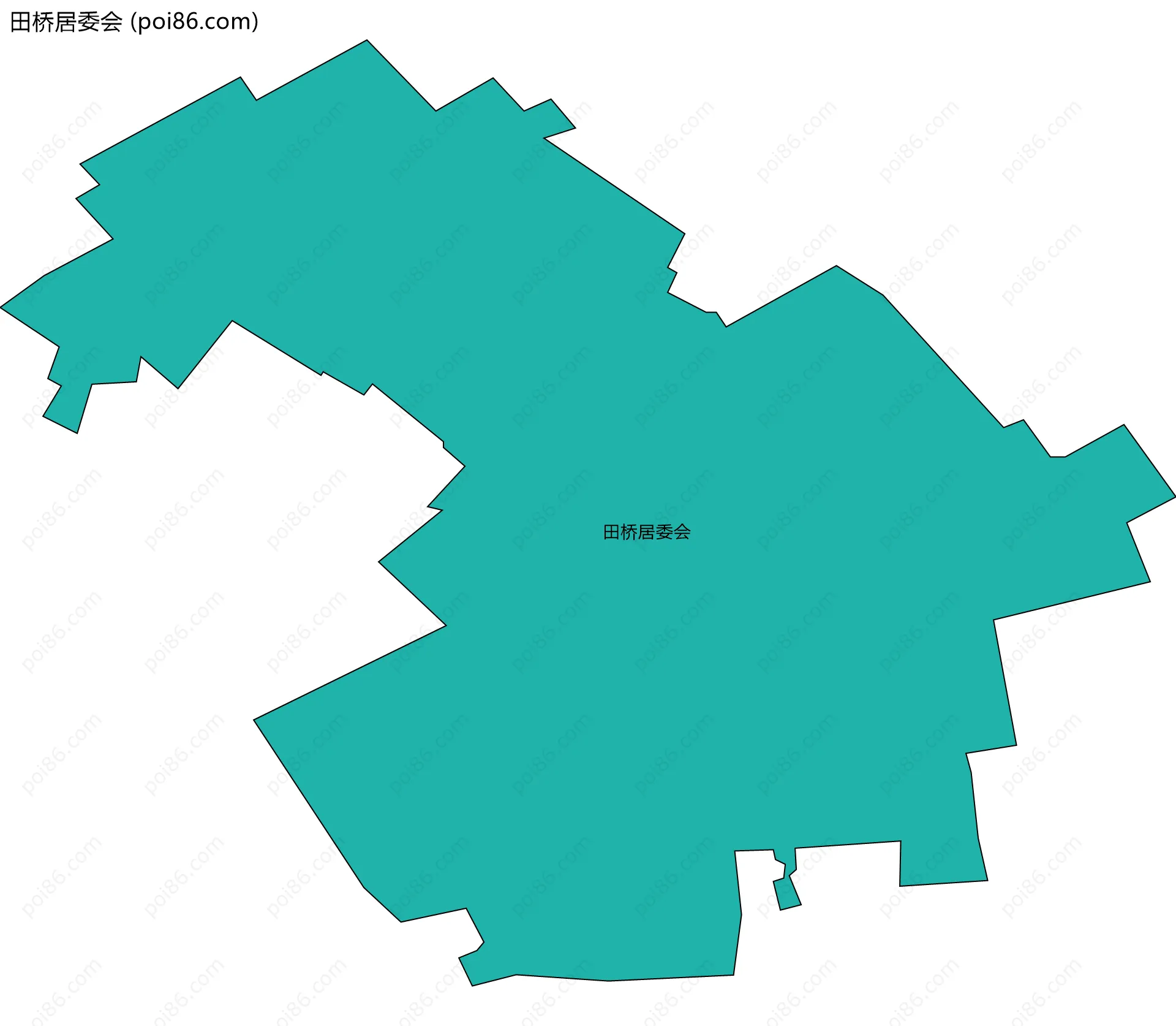 田桥居委会边界地图