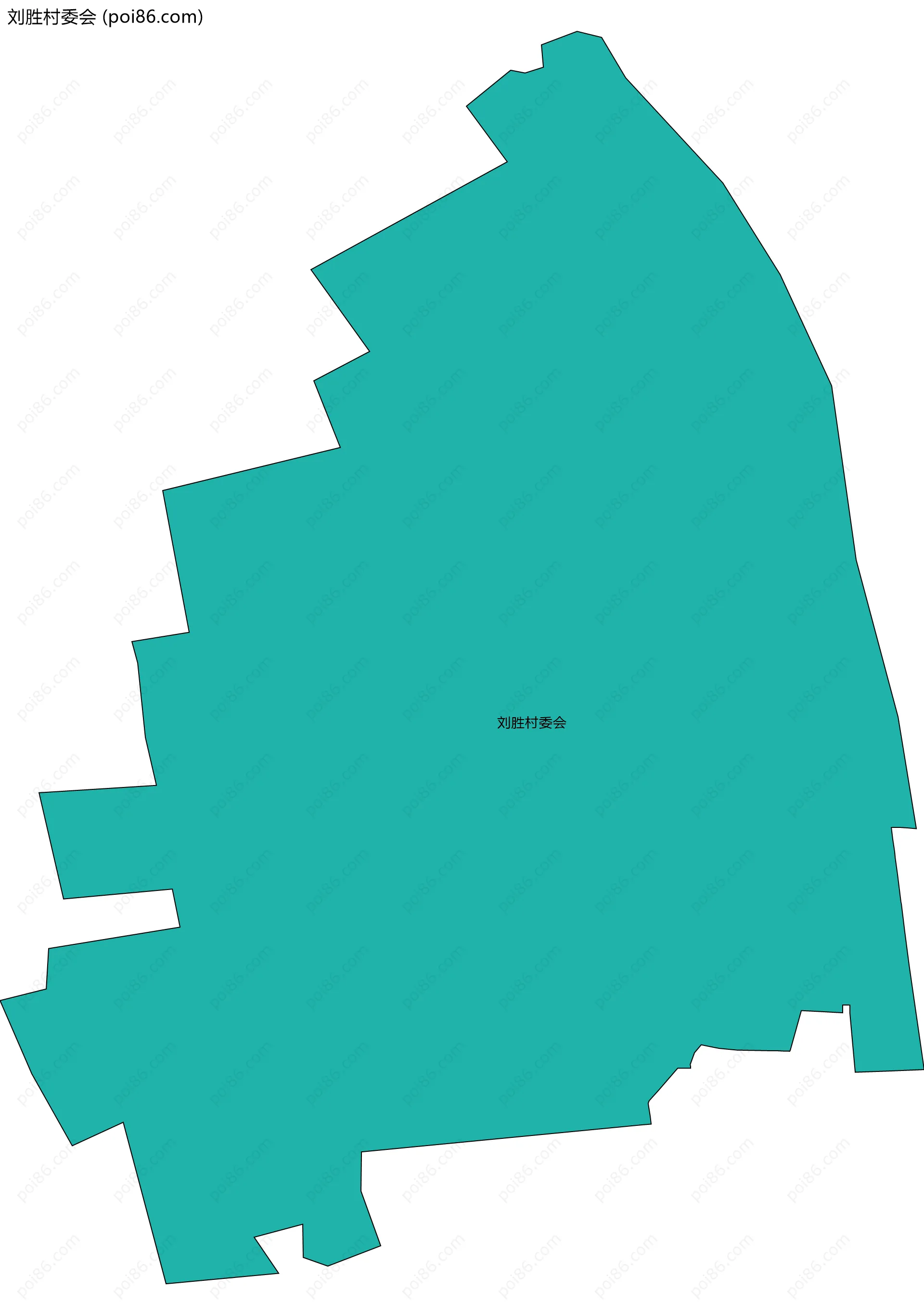 刘胜村委会边界地图