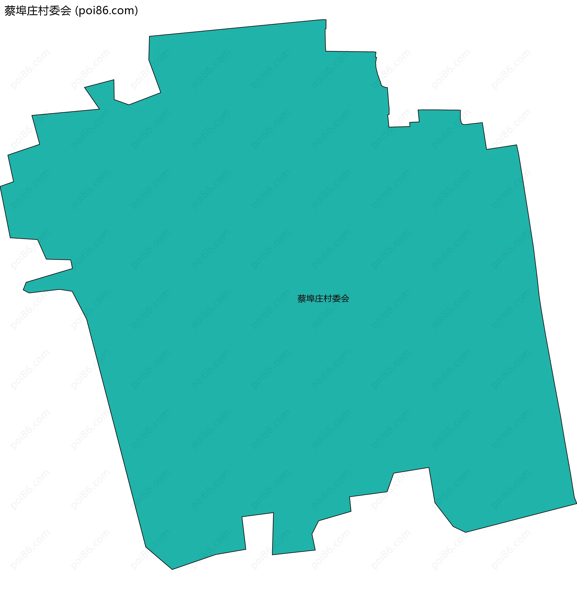 蔡埠庄村委会边界地图