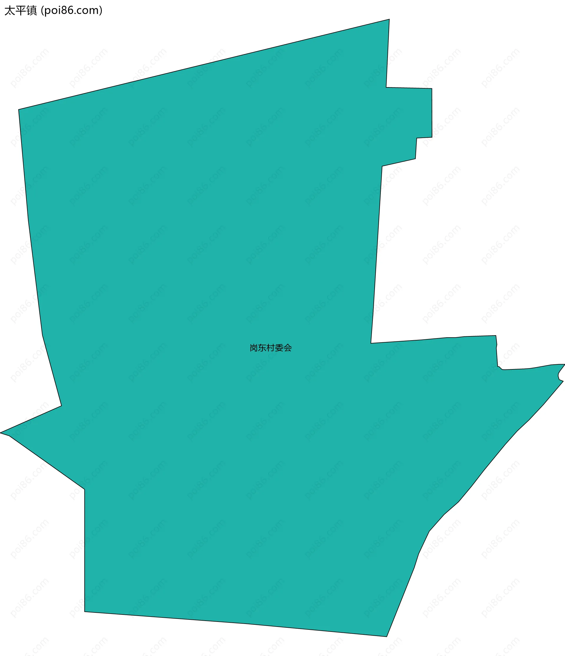 太平镇边界地图(五级行政区划)