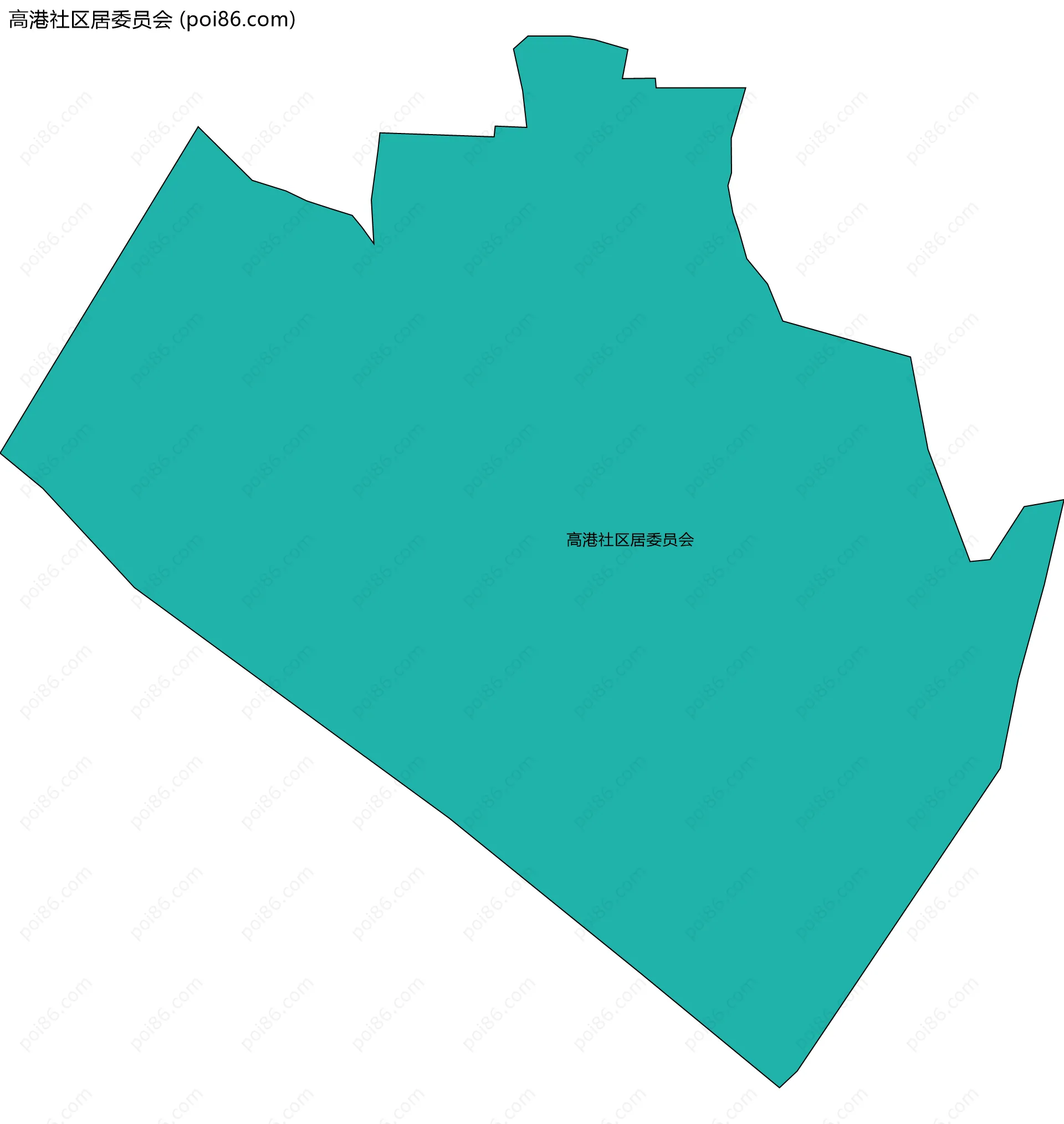 高港社区居委员会边界地图
