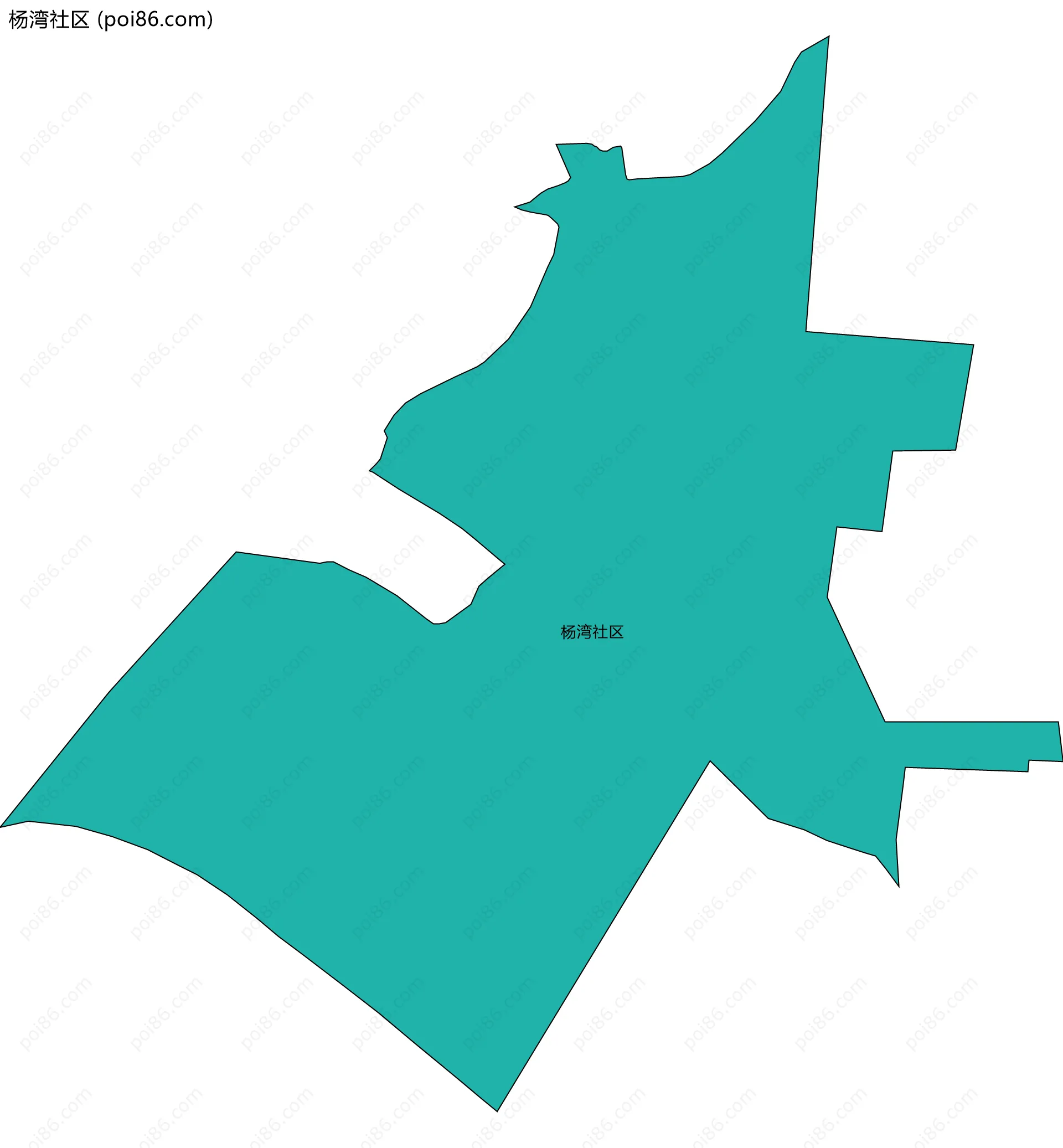 杨湾社区边界地图