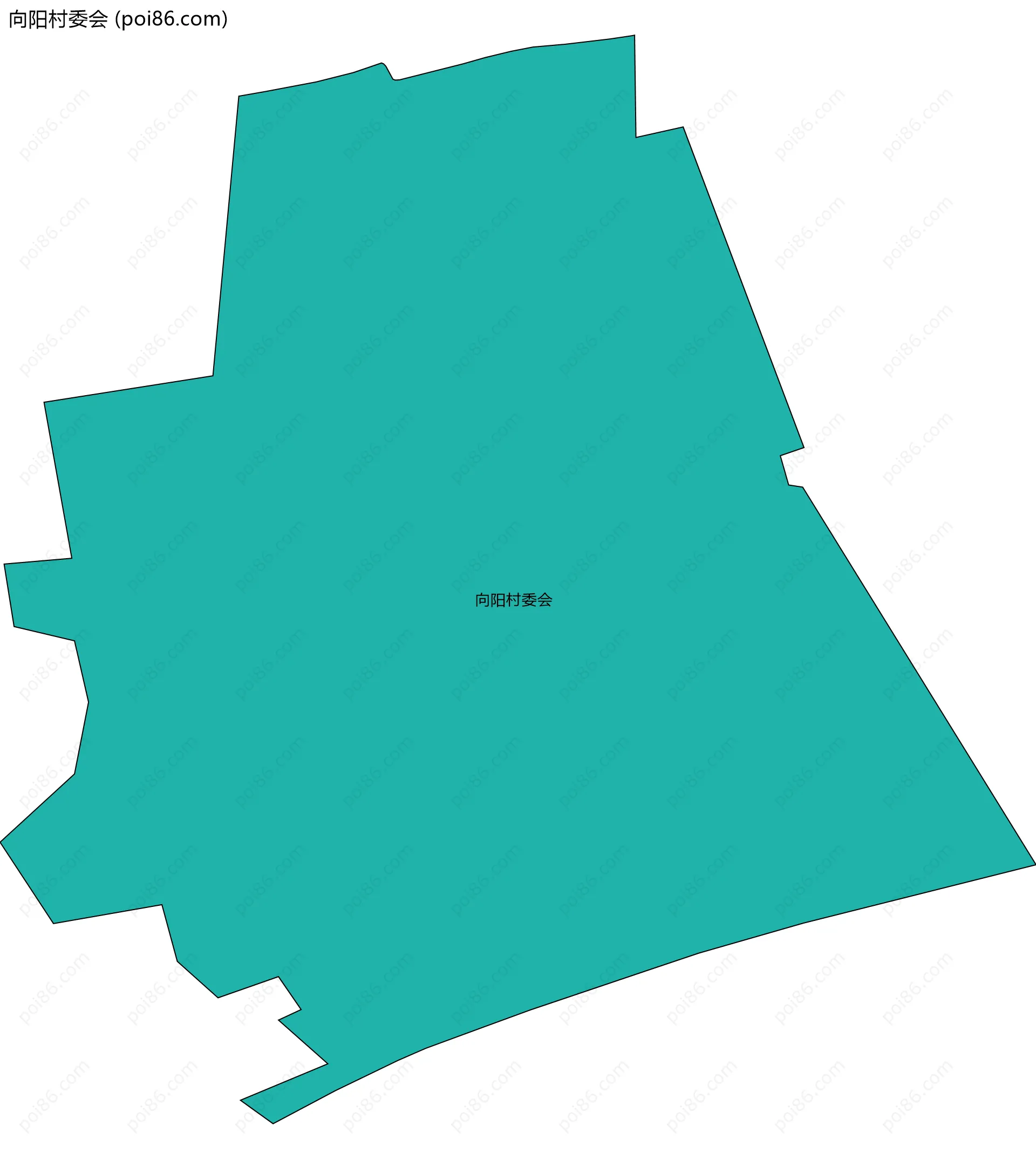 向阳村委会边界地图