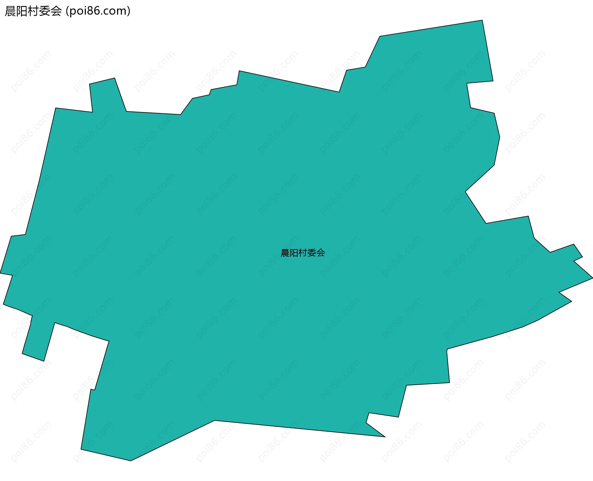 晨阳村委会边界地图