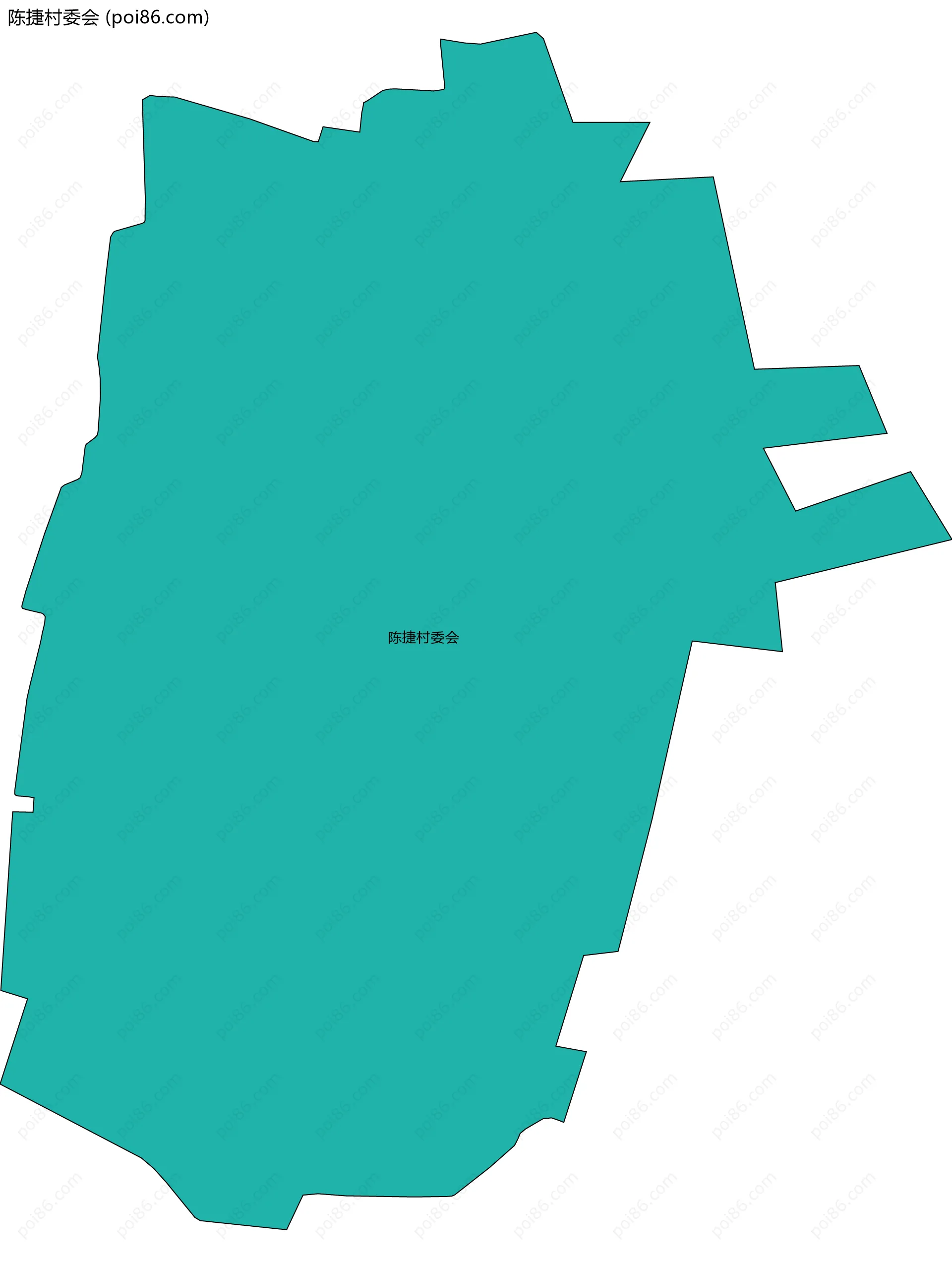 陈捷村委会边界地图