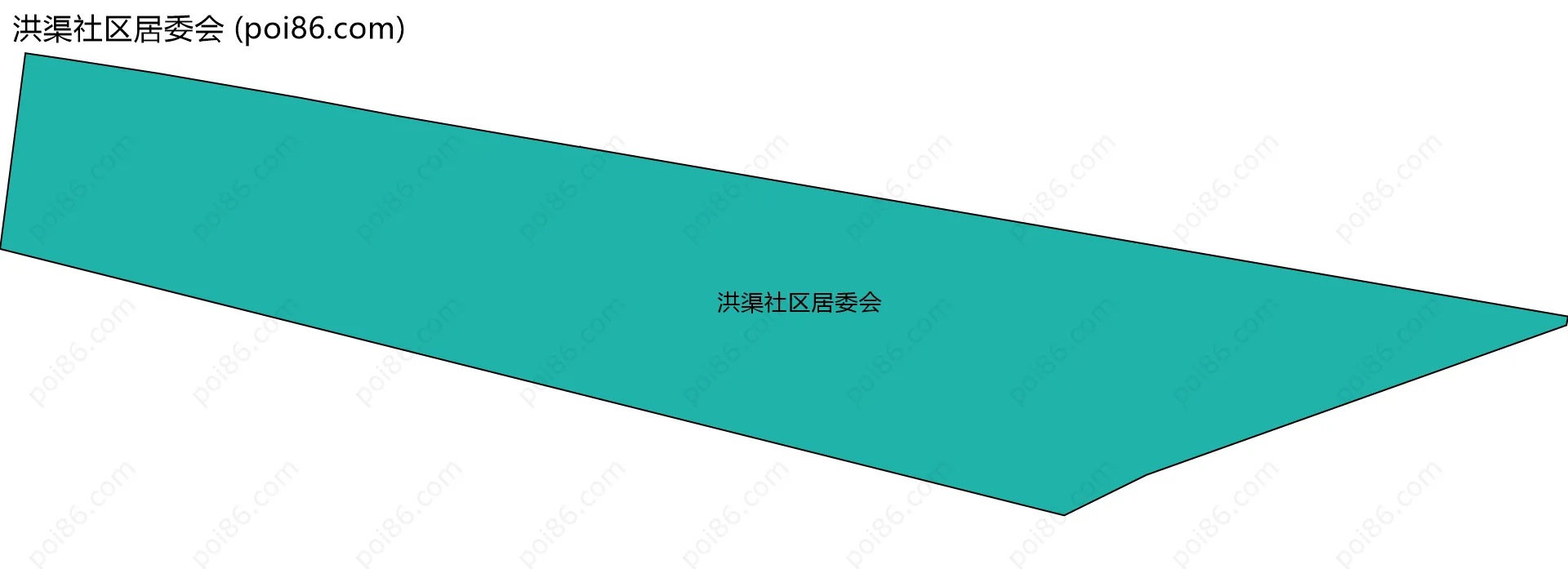 洪渠社区居委会边界地图