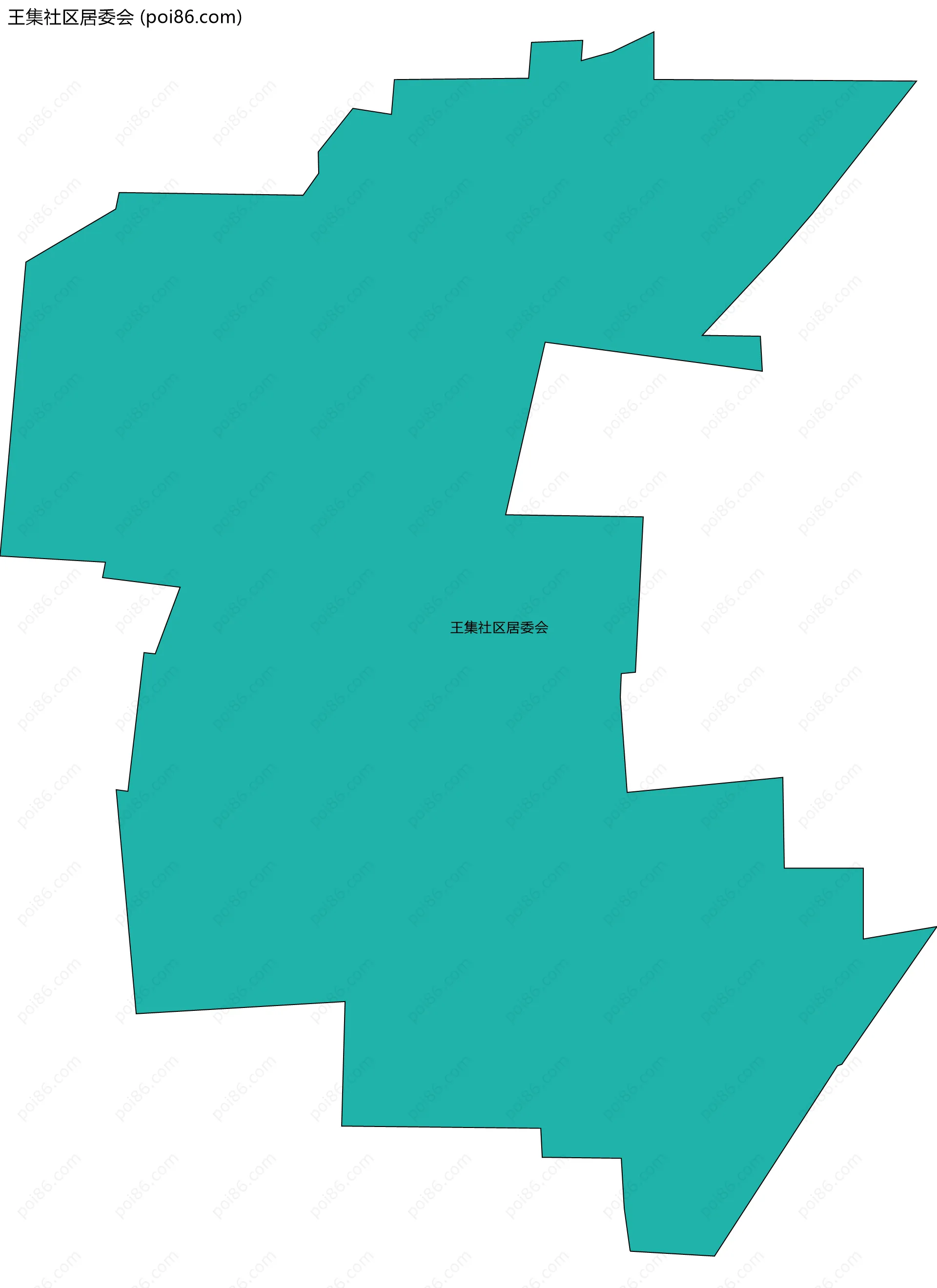 王集社区居委会边界地图