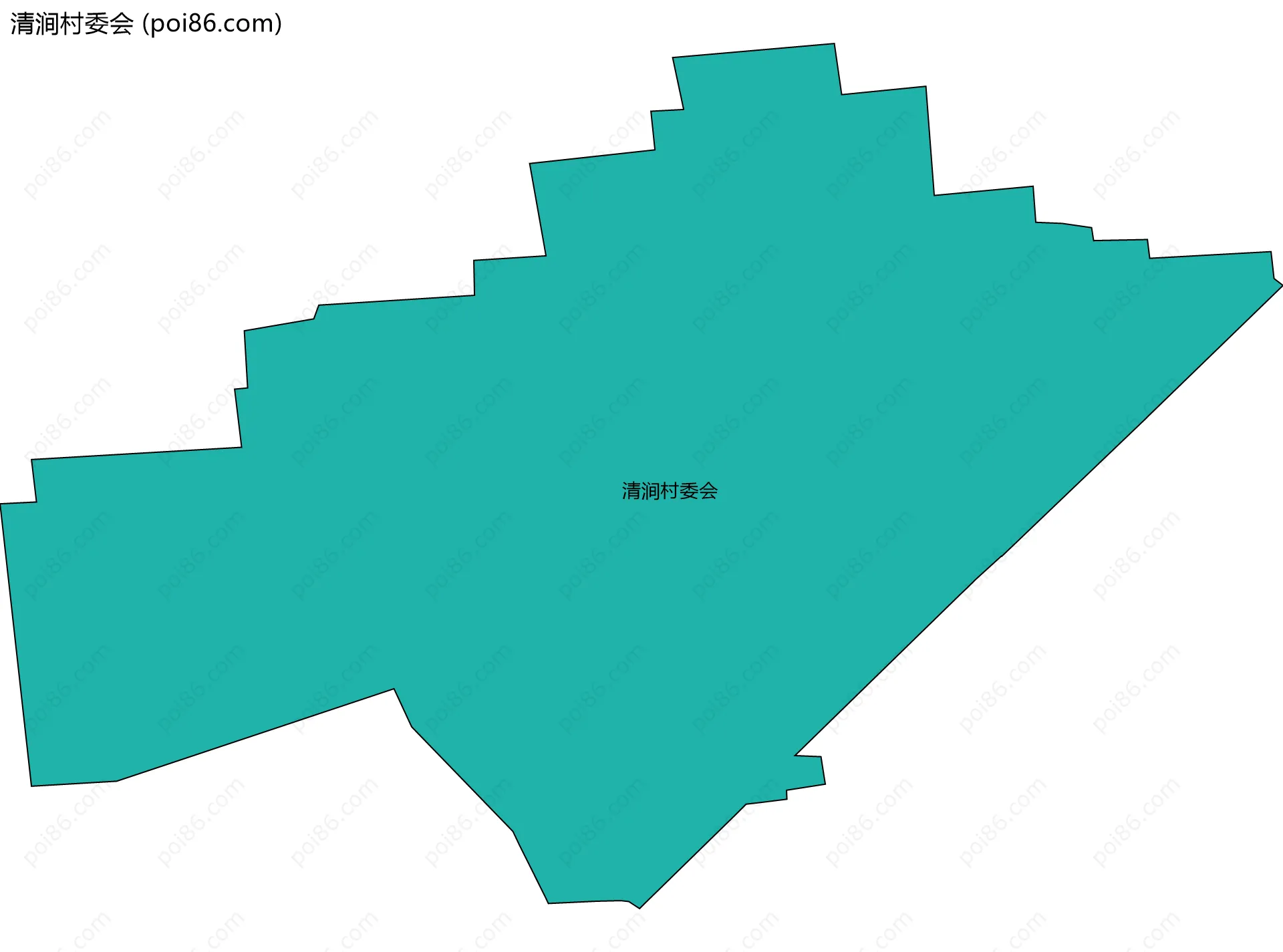 清涧村委会边界地图