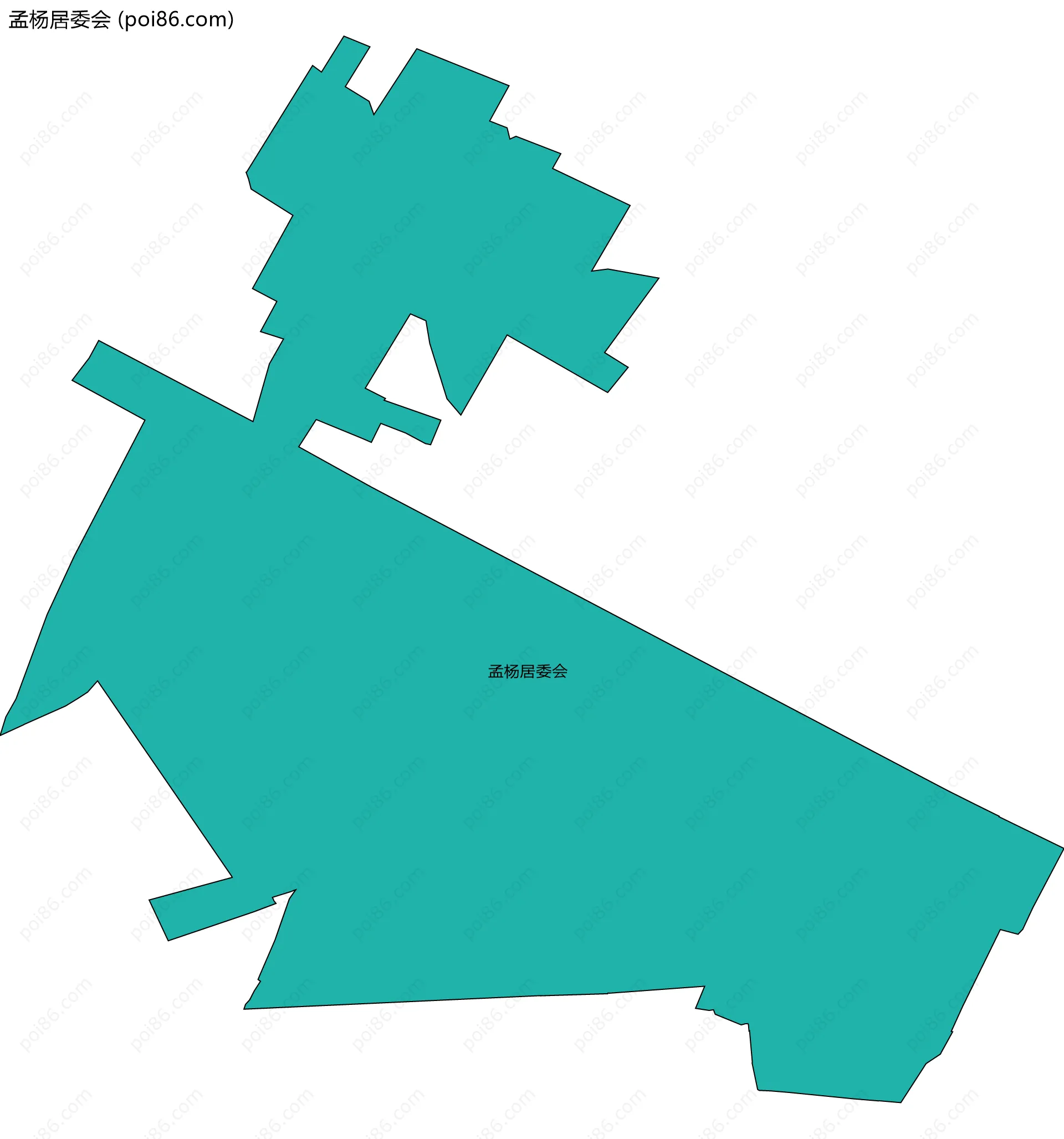 孟杨居委会边界地图