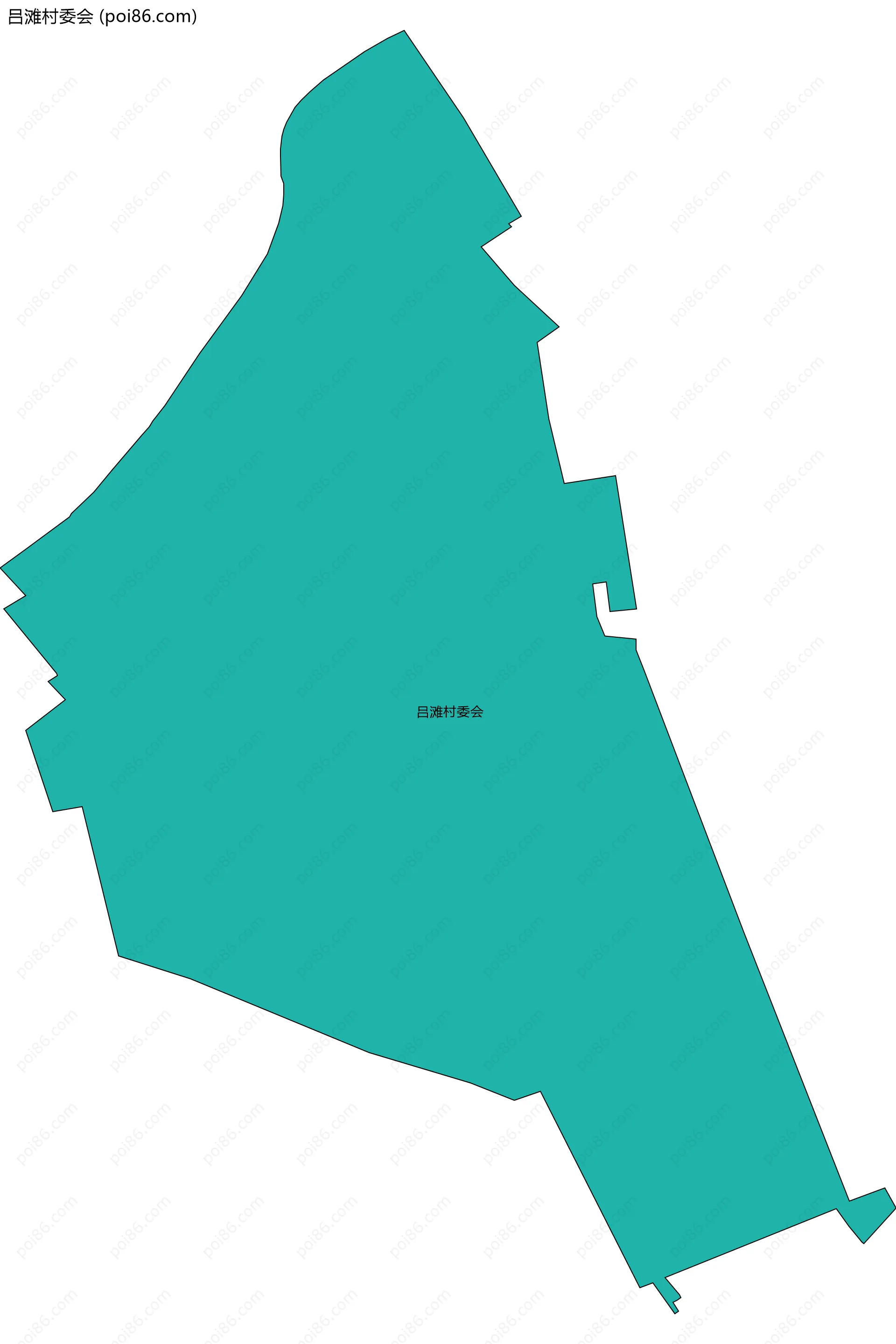 吕滩村委会边界地图