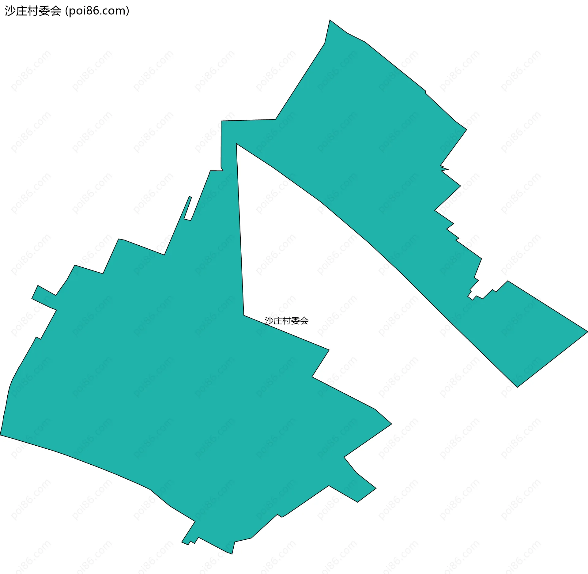 沙庄村委会边界地图