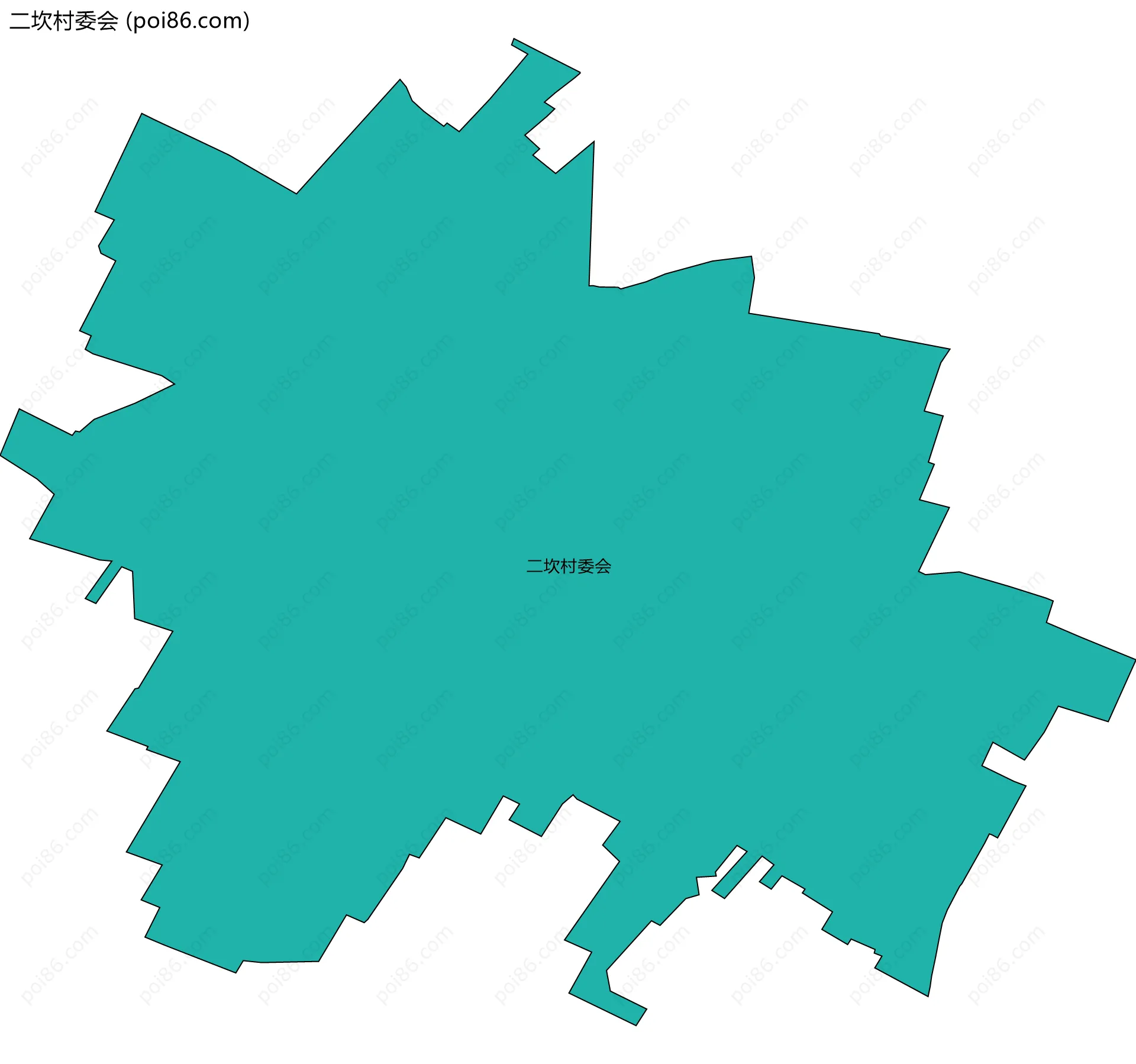二坎村委会边界地图