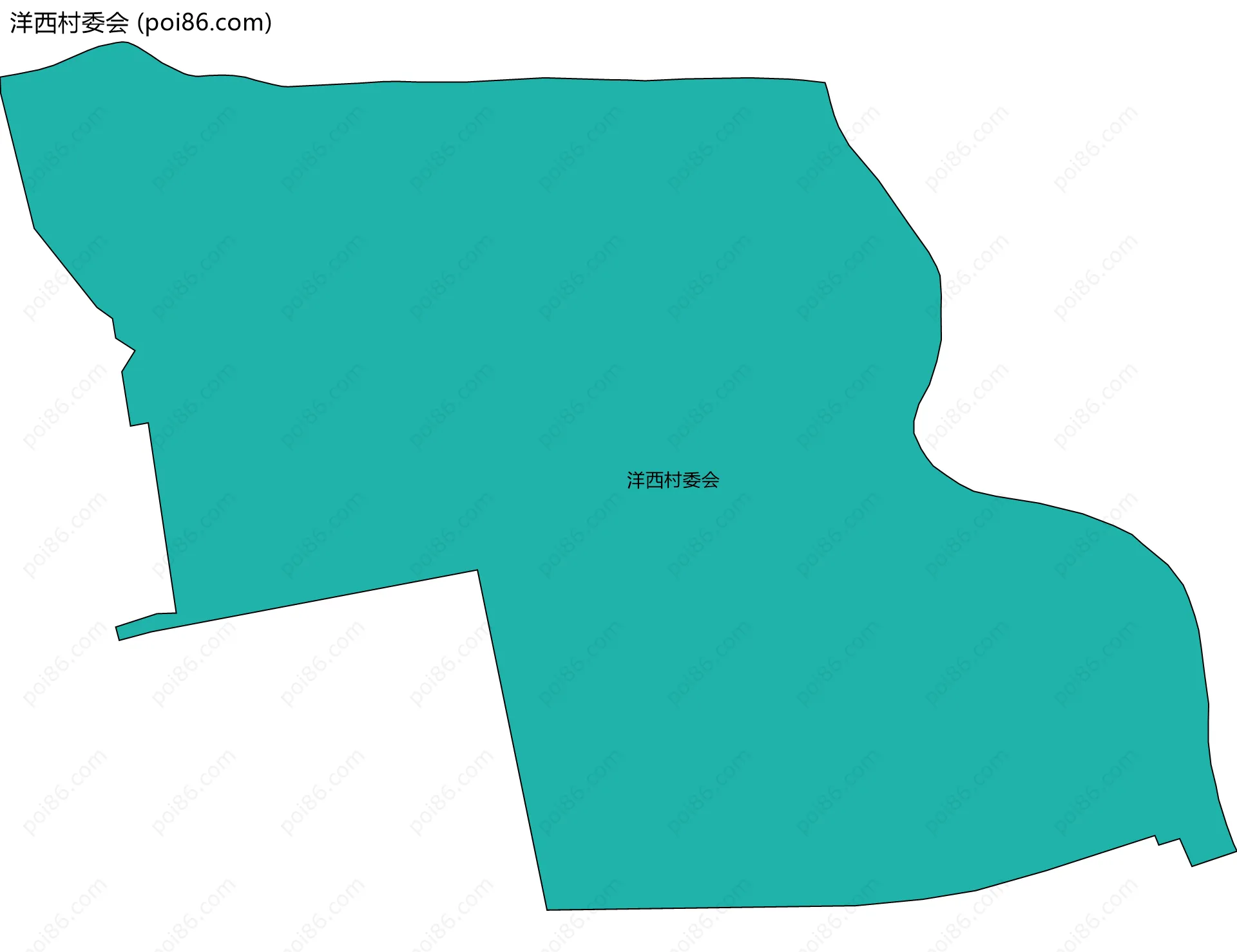 洋西村委会边界地图