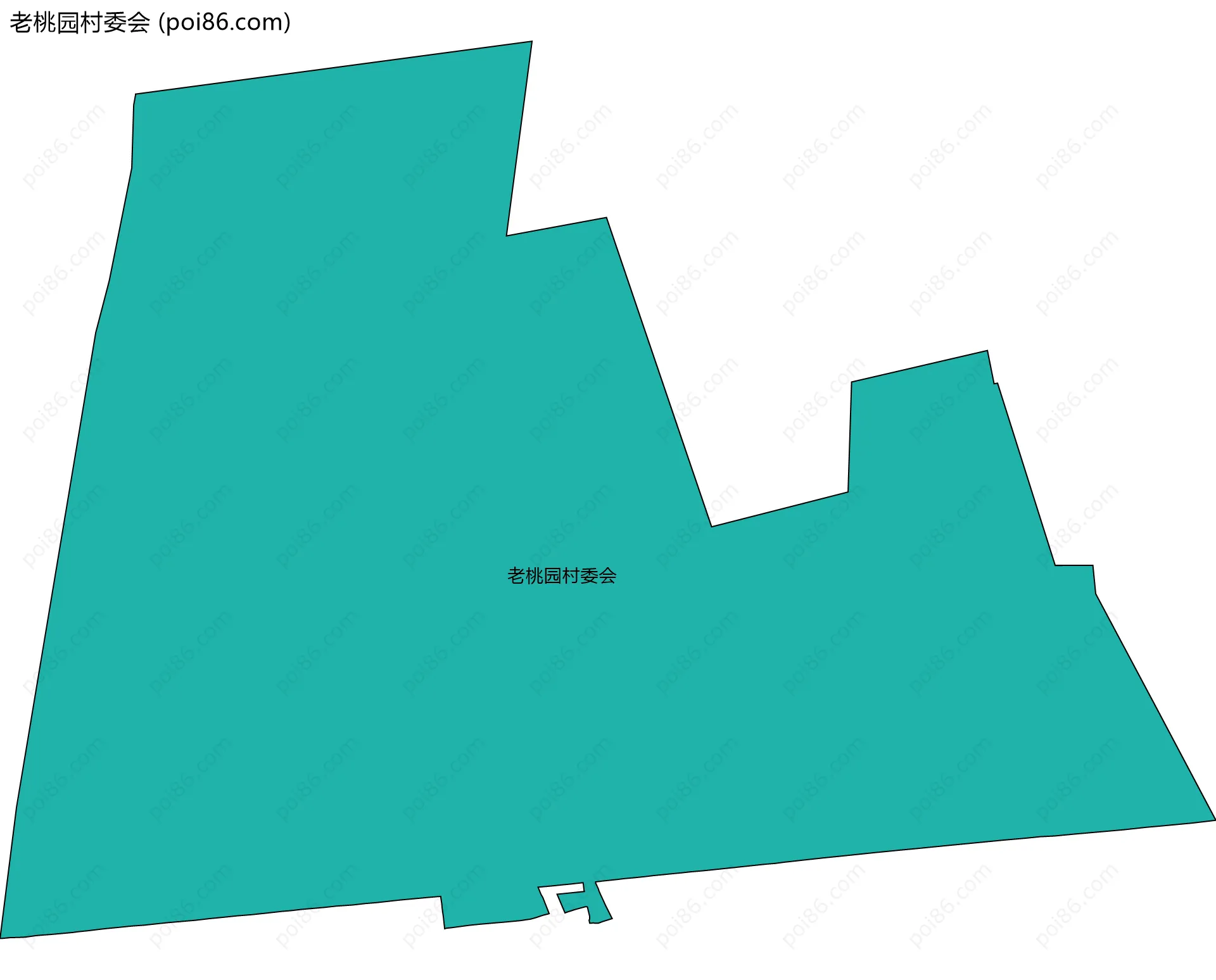 老桃园村委会边界地图