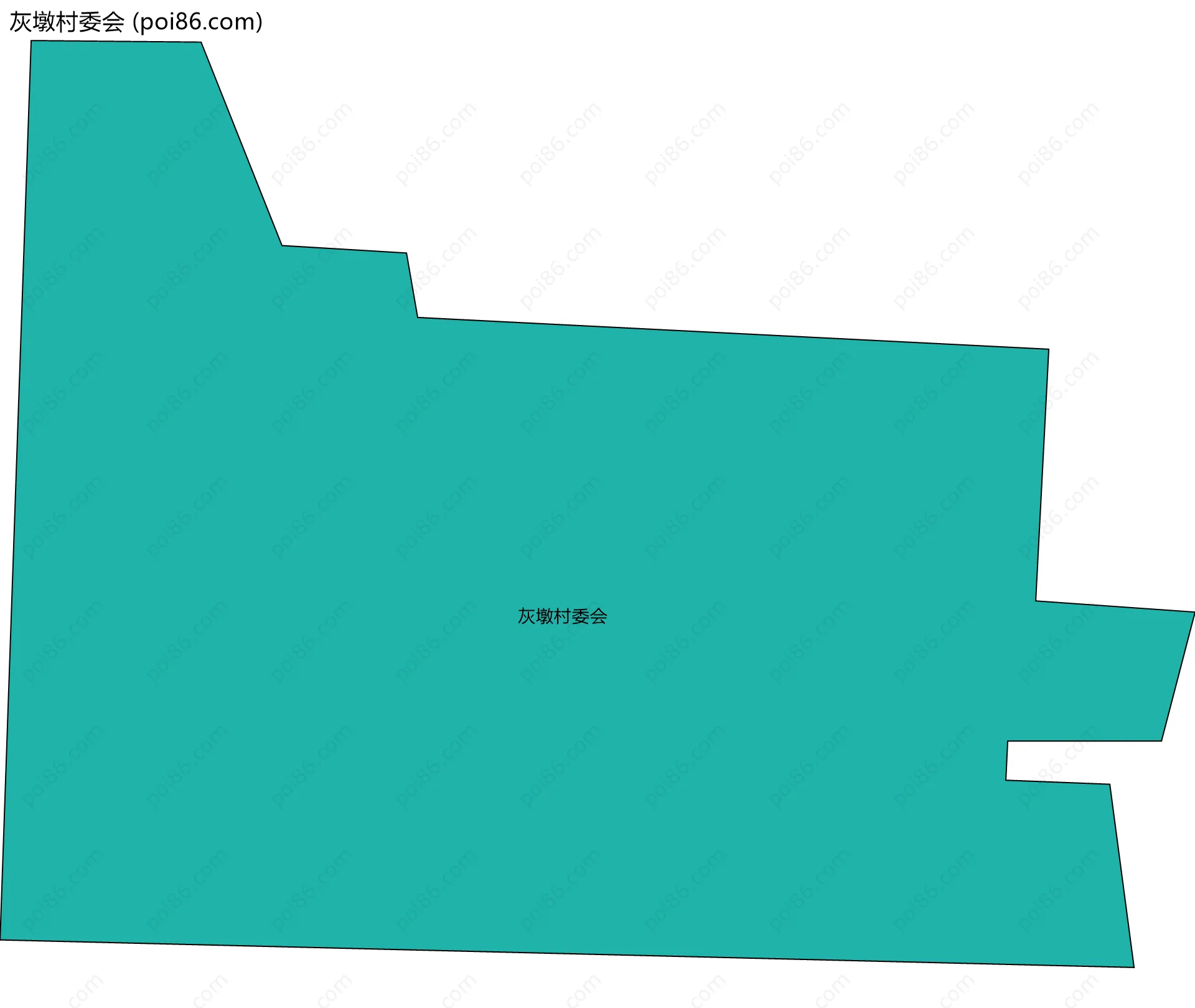 灰墩村委会边界地图