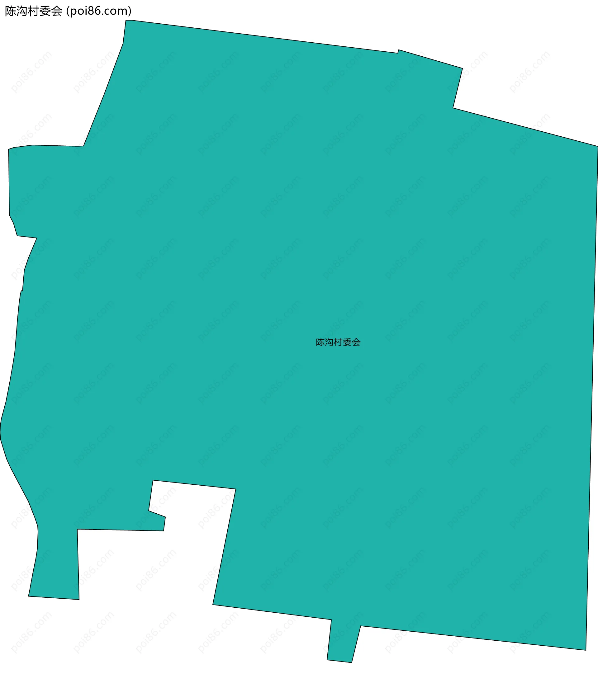 陈沟村委会边界地图