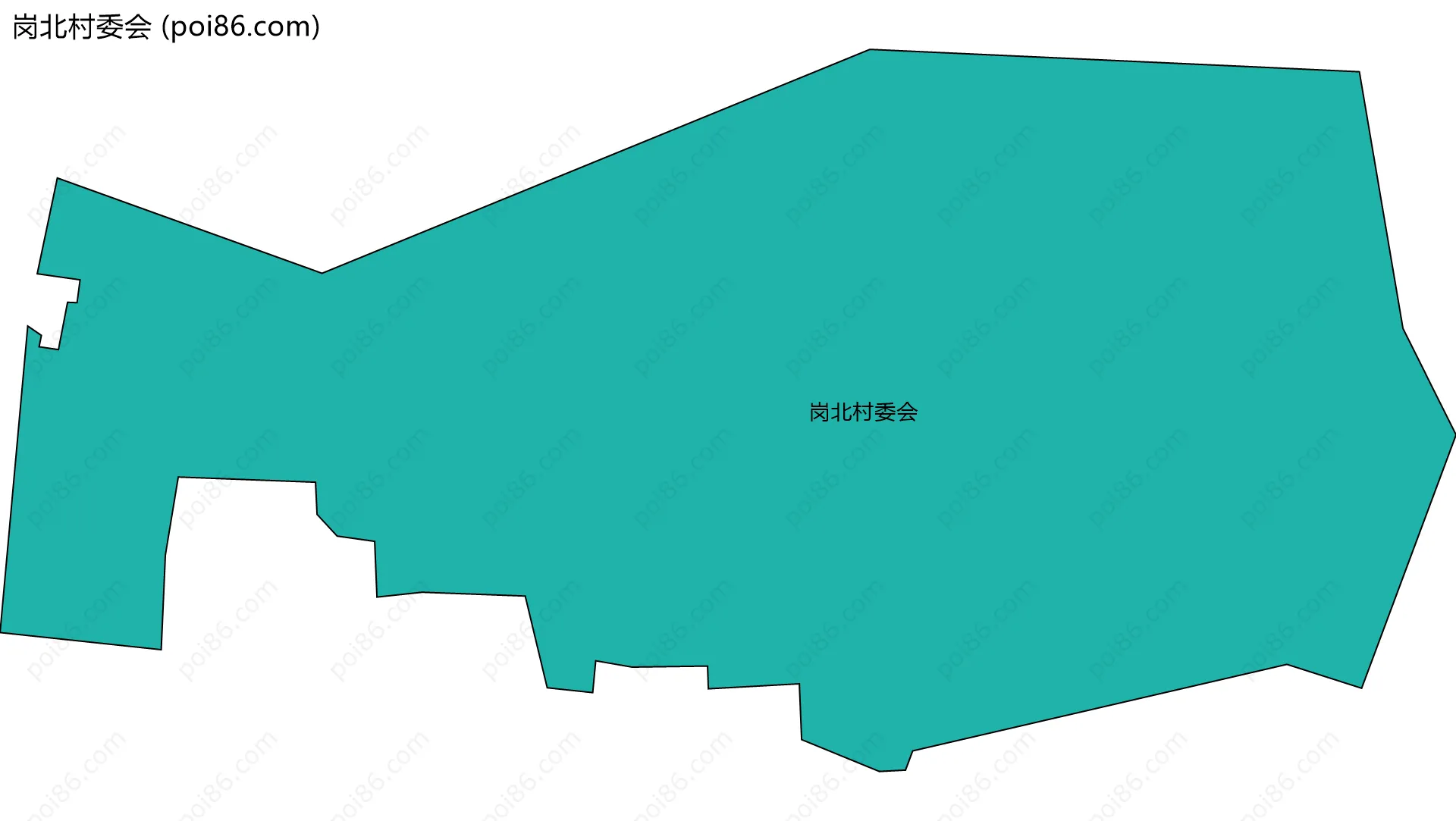 岗北村委会边界地图
