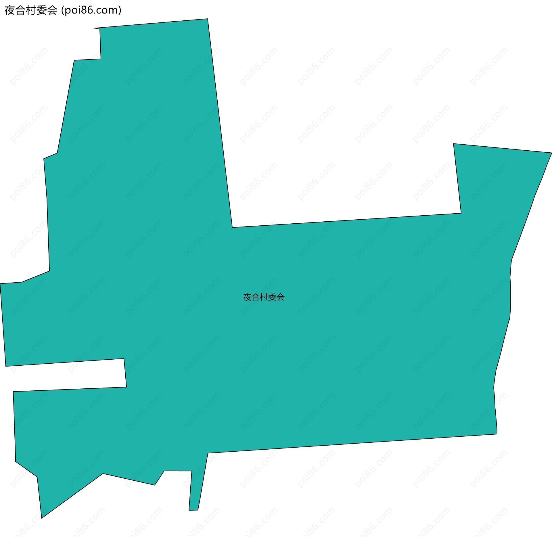 夜合村委会边界地图