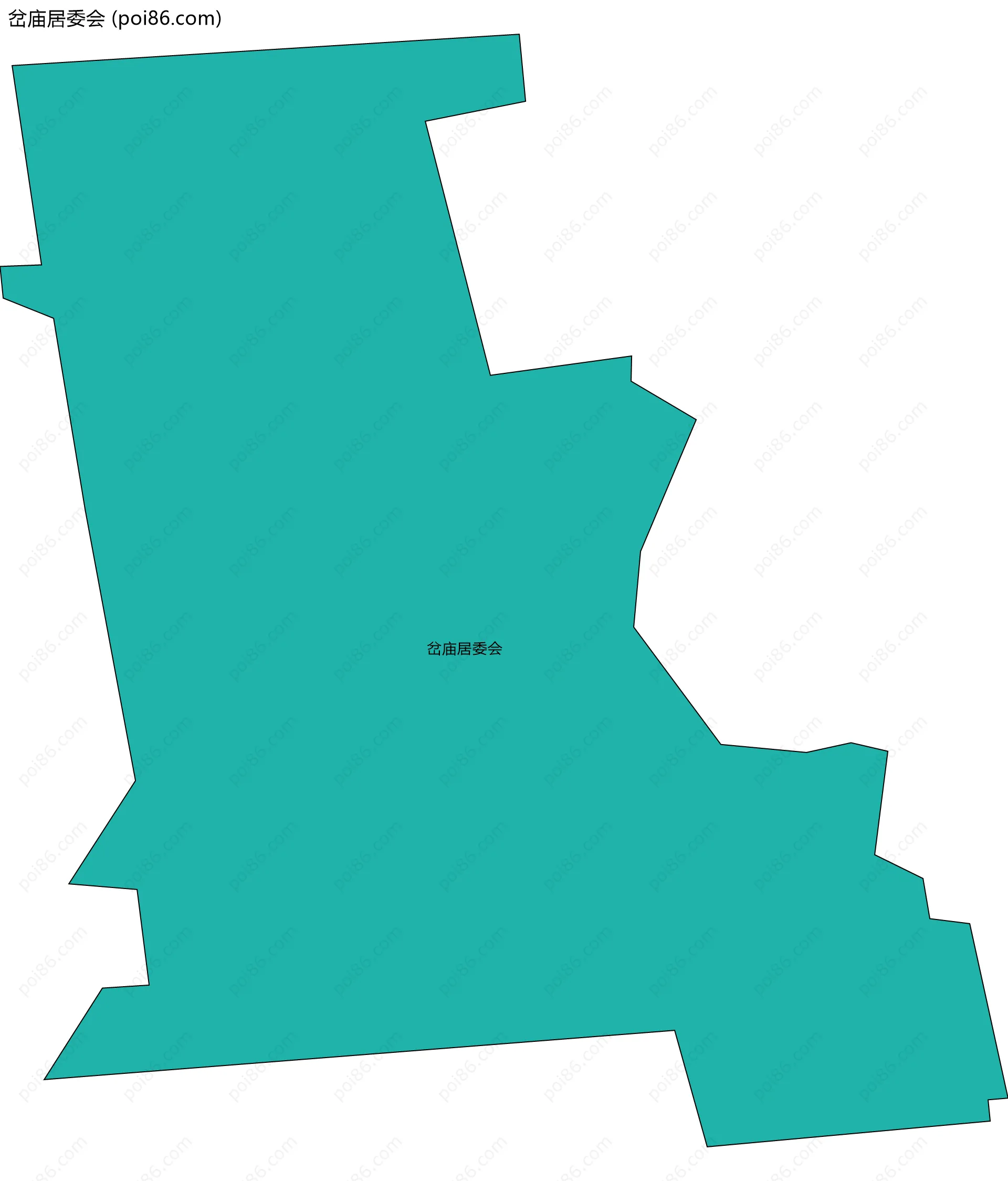 岔庙居委会边界地图