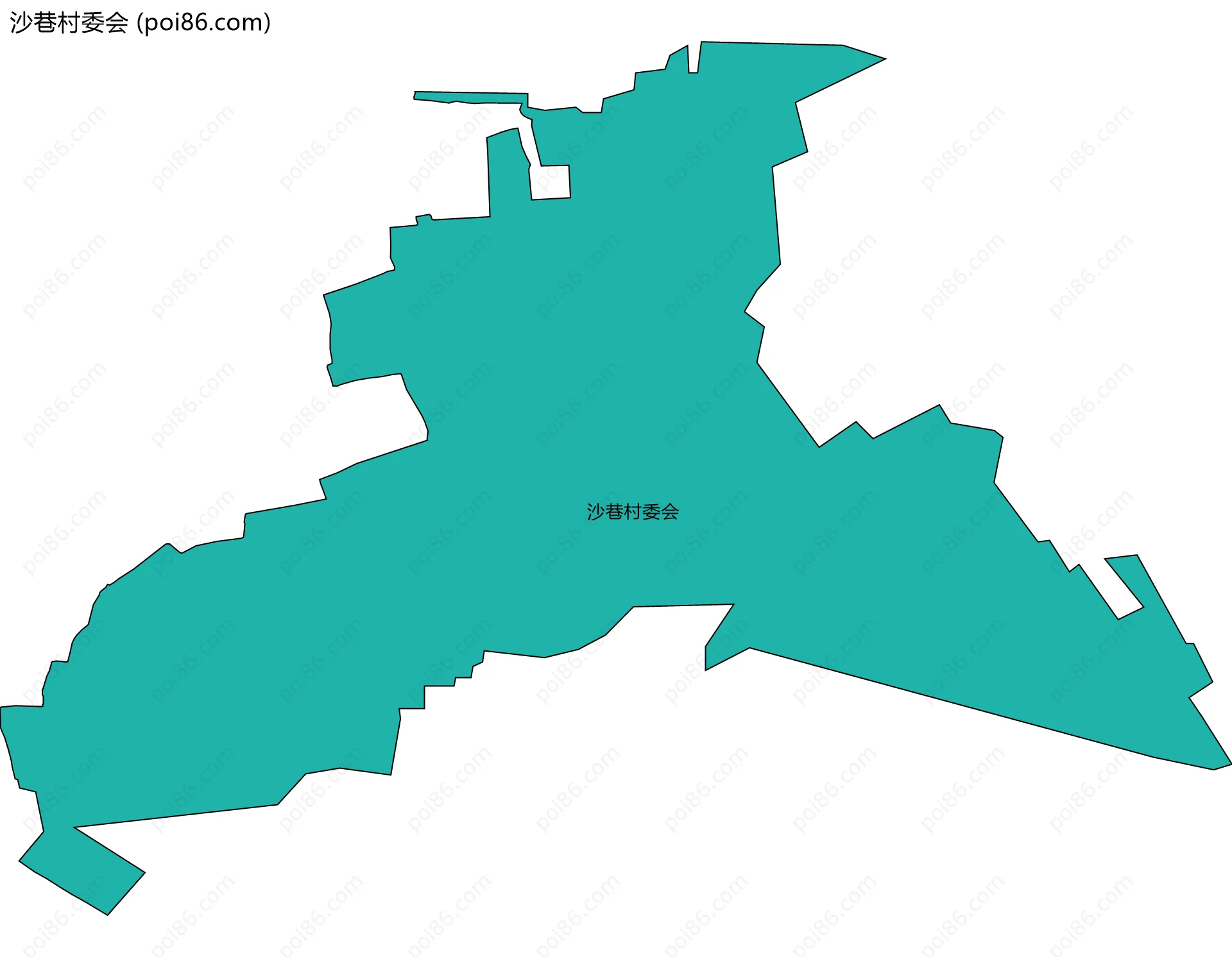 沙巷村委会边界地图