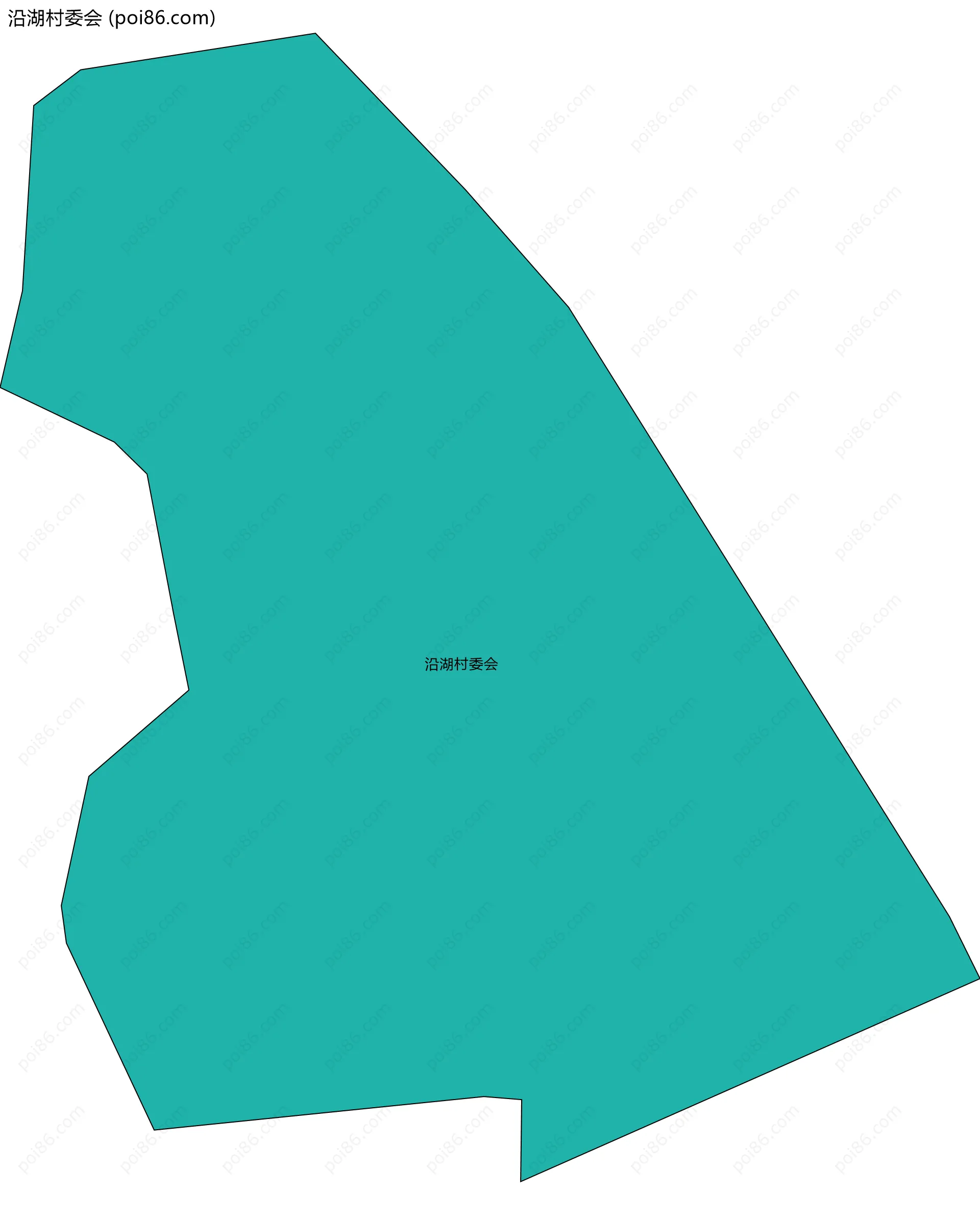 沿湖村委会边界地图