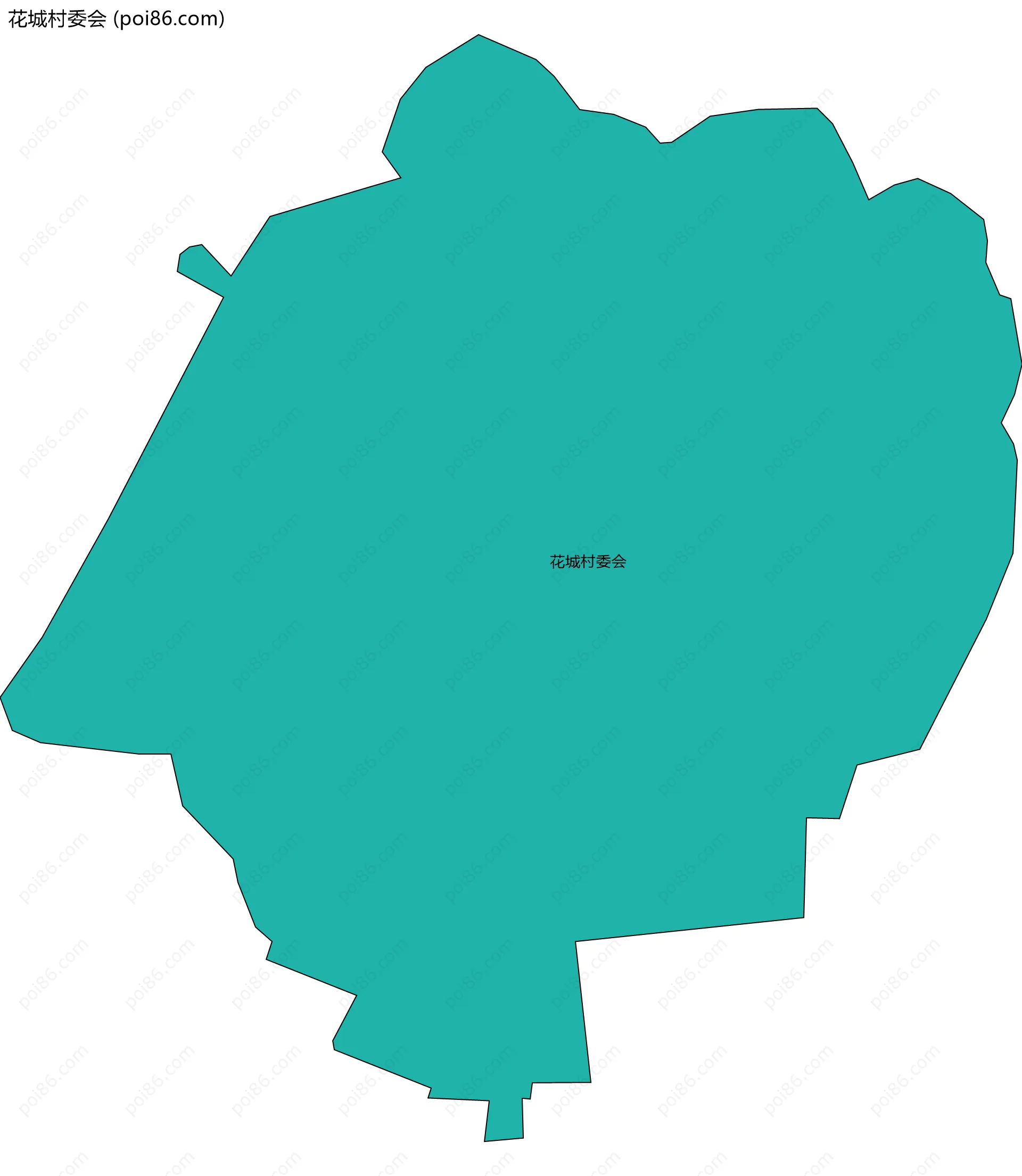花城村委会边界地图