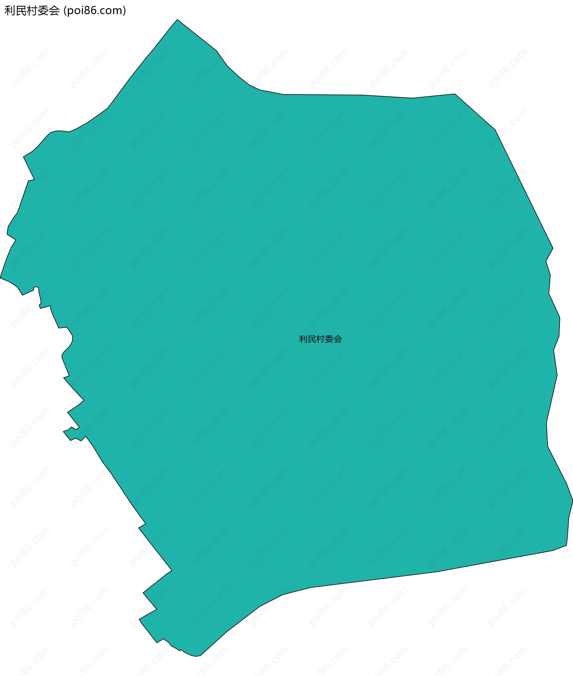 利民村委会边界地图