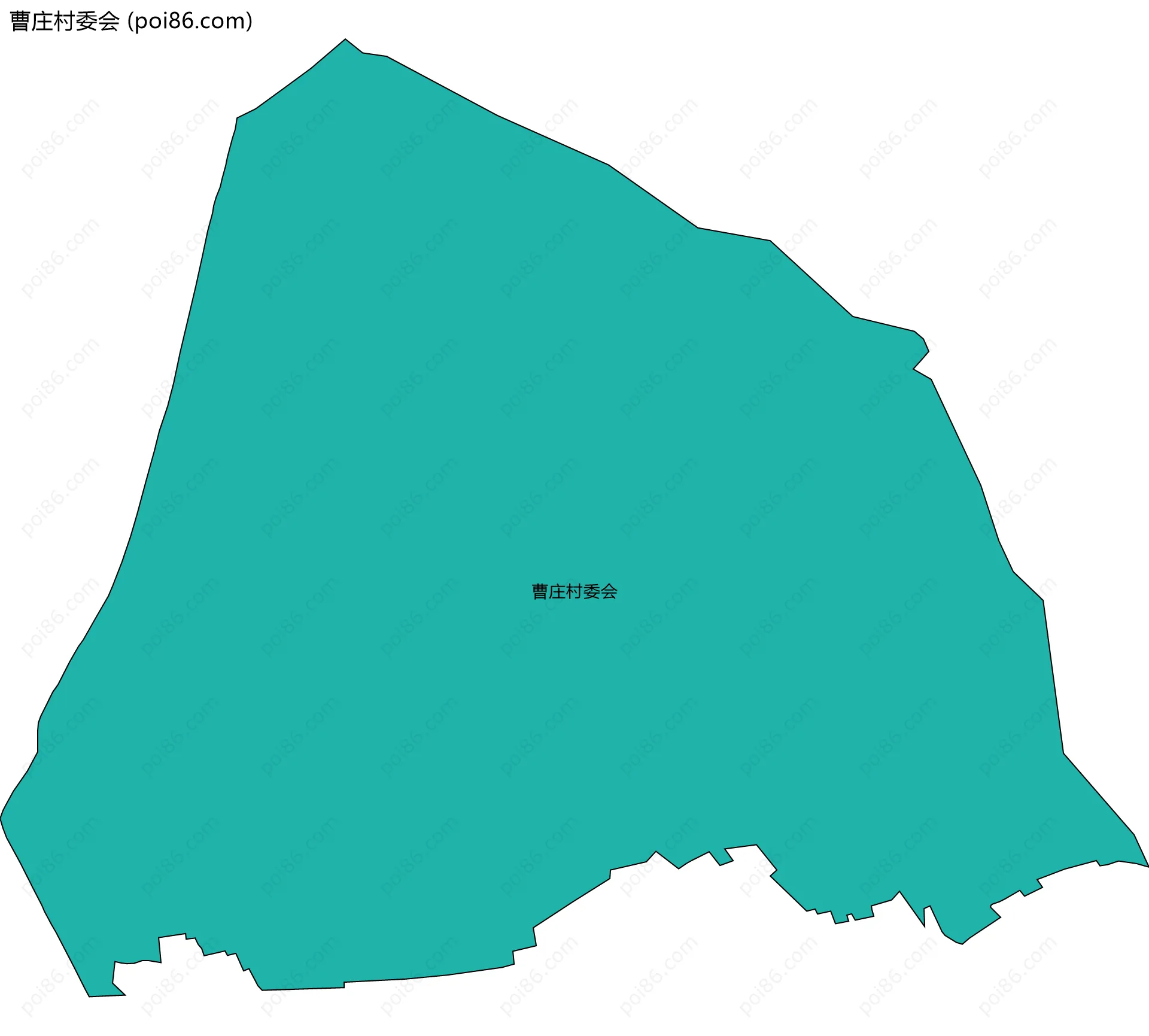 曹庄村委会边界地图