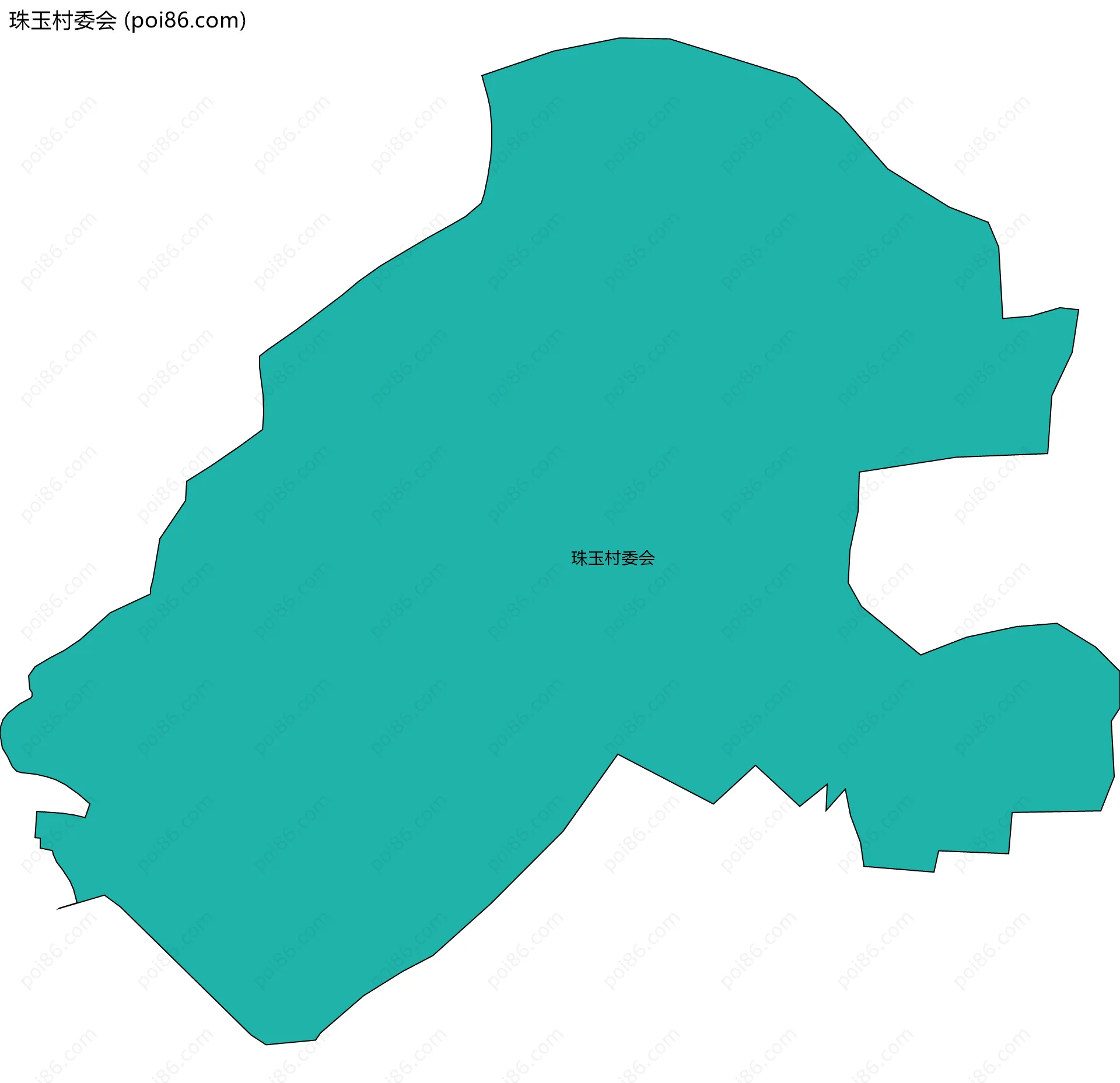 珠玉村委会边界地图
