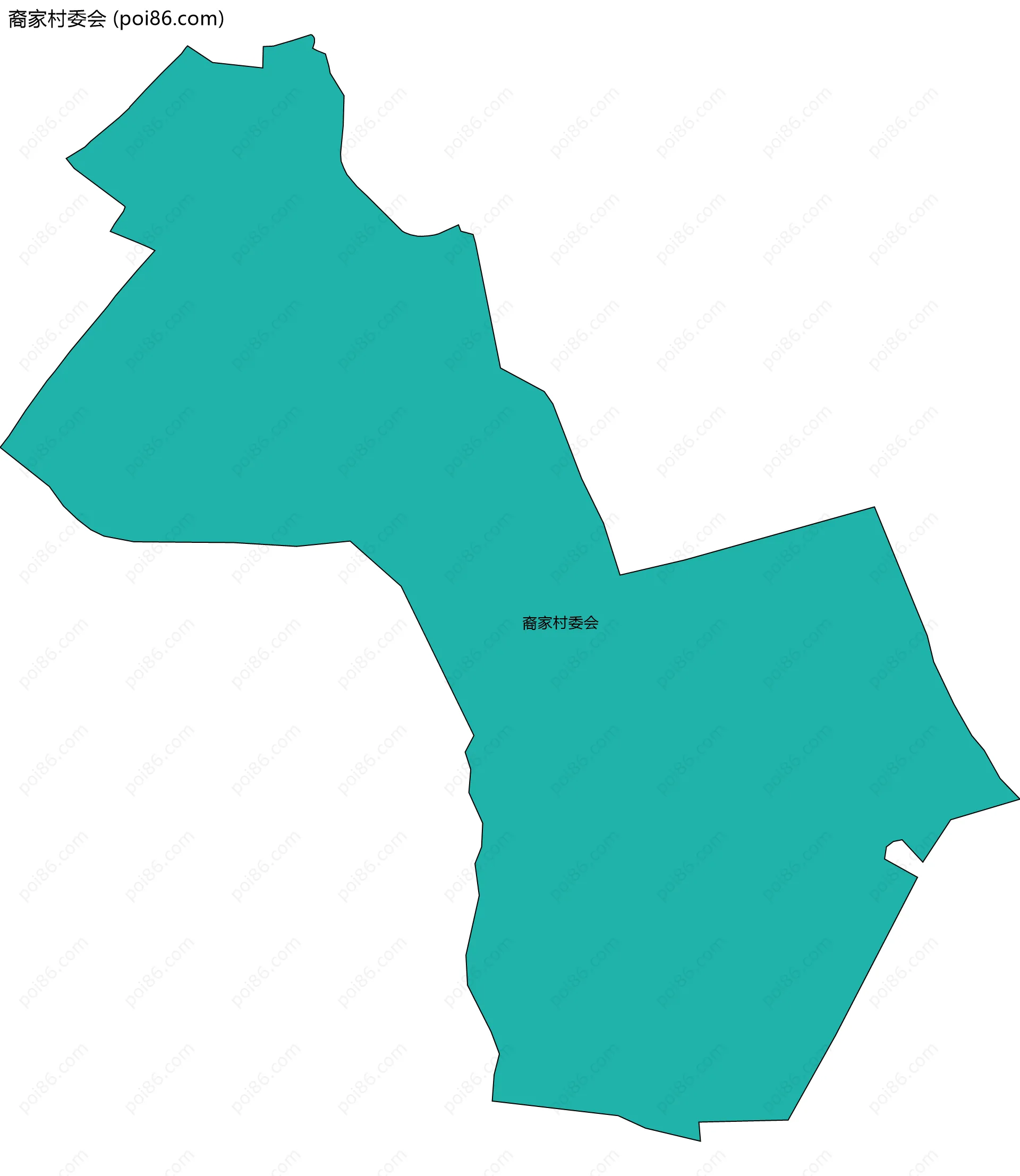 裔家村委会边界地图