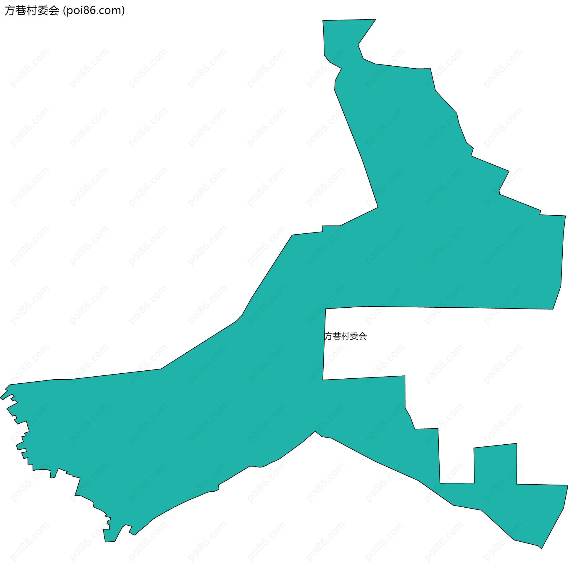 方巷村委会边界地图