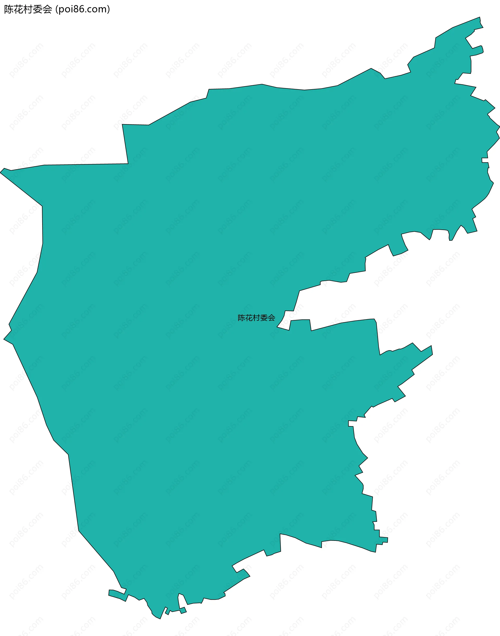 陈花村委会边界地图